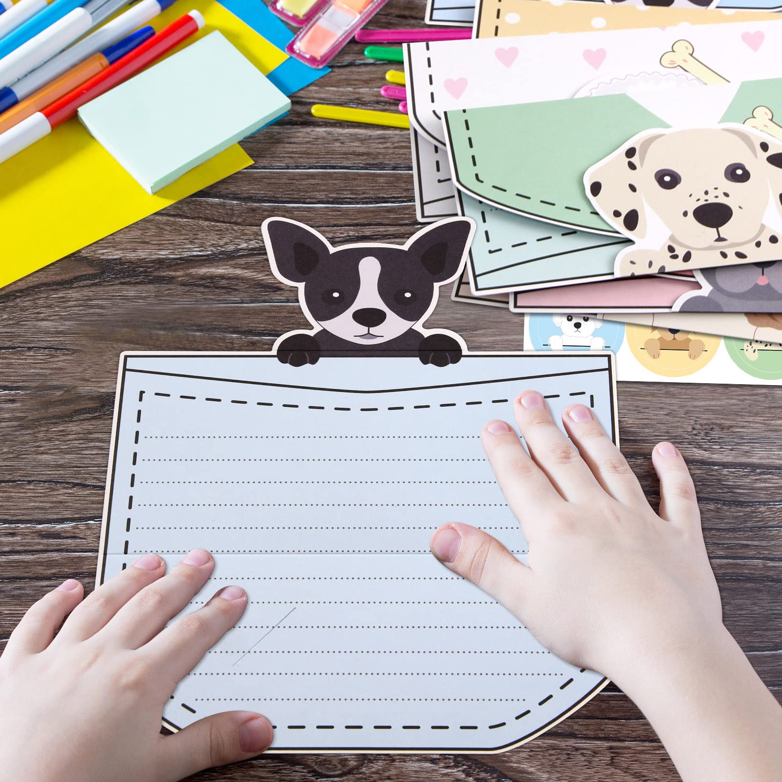 24 Pcs Letter Writing Stationery Paper Set Dog Design Greeting Cards with Envelopes for Kids Classroom Birthday Party - Image 5