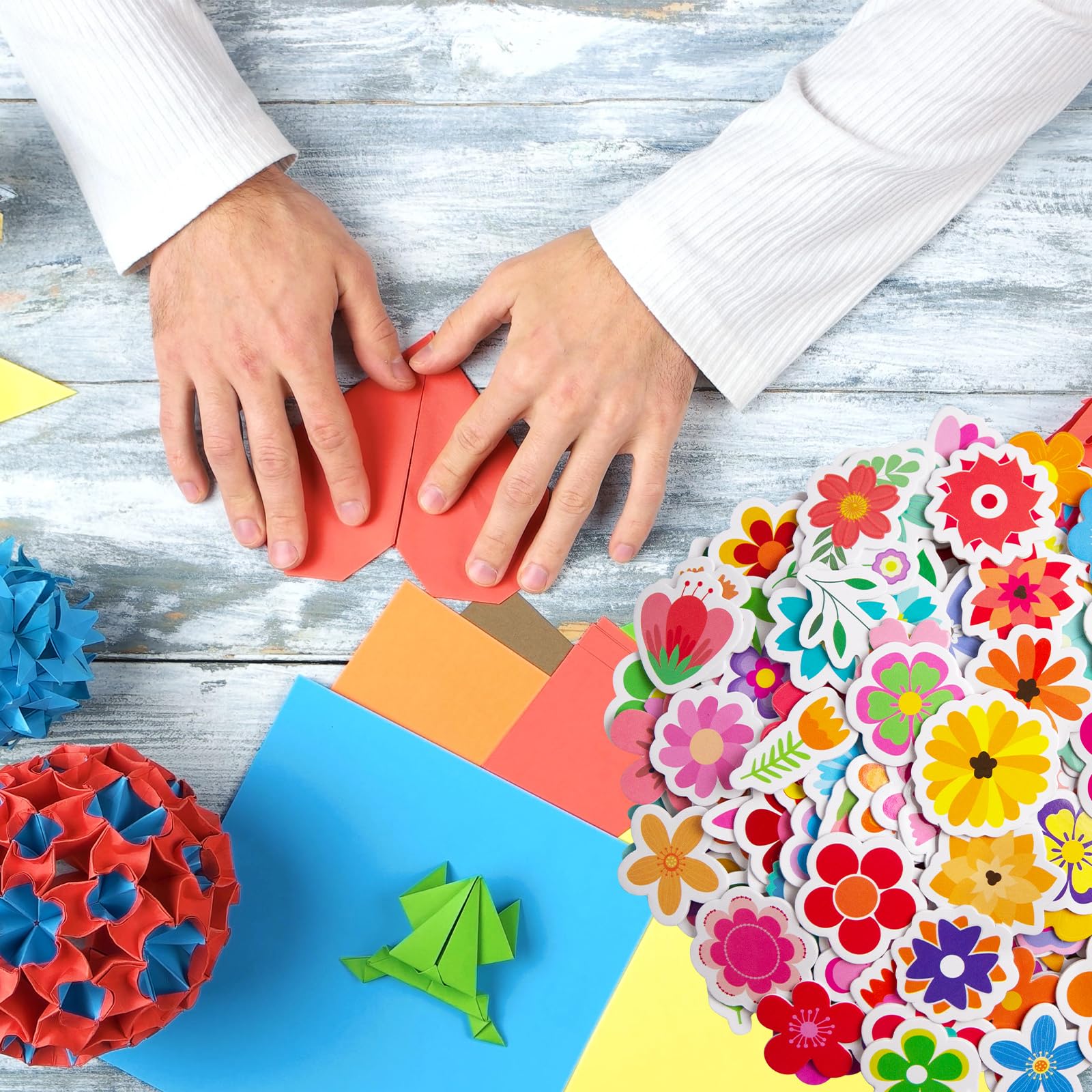 400Pcs Flower Foam Stickers Assorted Spring Summer Colorful Flower Shaped Self-Adhesive Sticker for Party Art Greeting Cards DIY Crafts Scrapbooking - Image 5