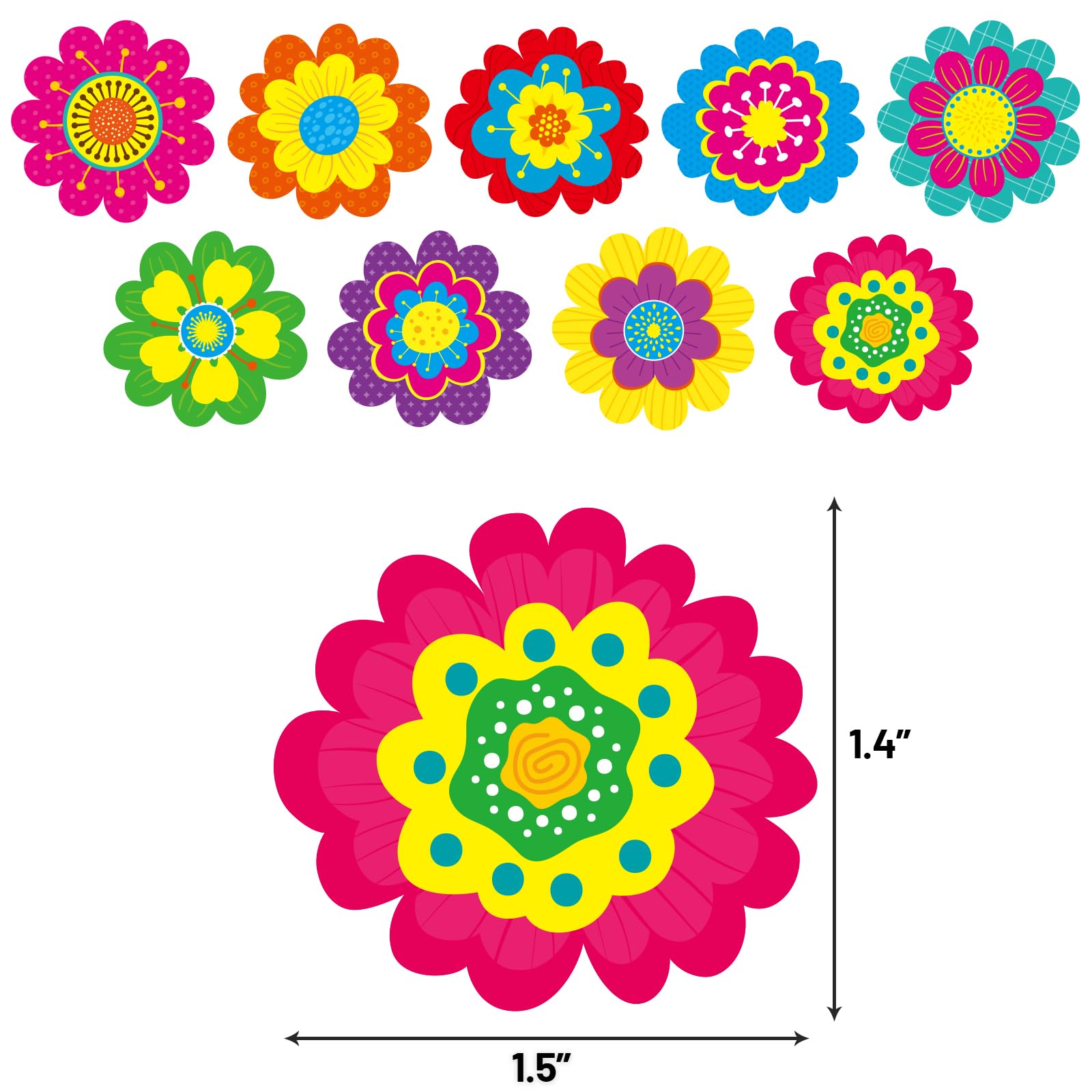 500Pcs Flower Stickers Spring Flowers Sticker Roll for Envelopes Cards Bags Summer Tropical Party Supply Decoration Classroom Teacher Reward - Image 3