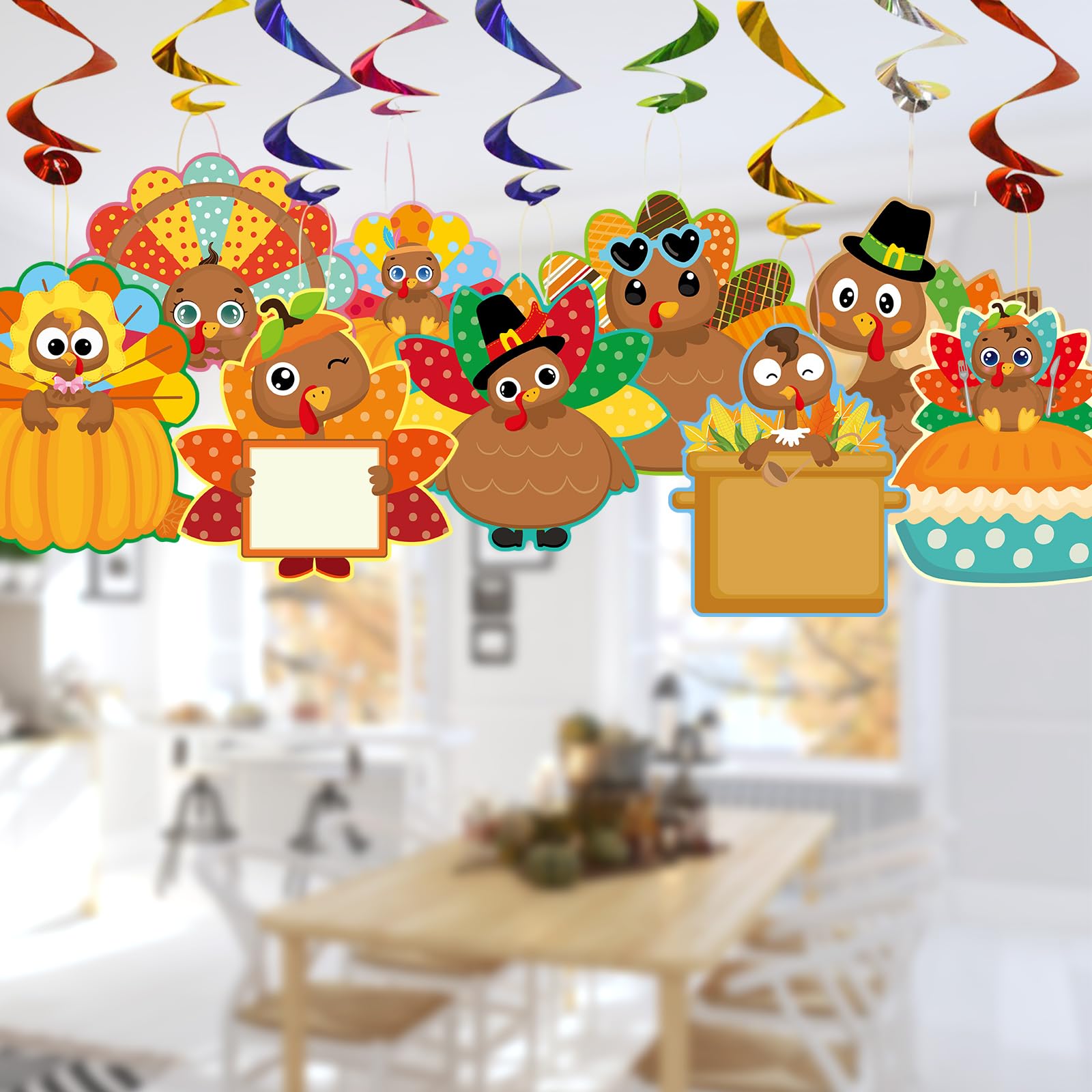 54 Pcs Turkey Cutouts Thanksgiving Cut-Outs Fall Decor for Bulletin Board Classroom Party - Image 3