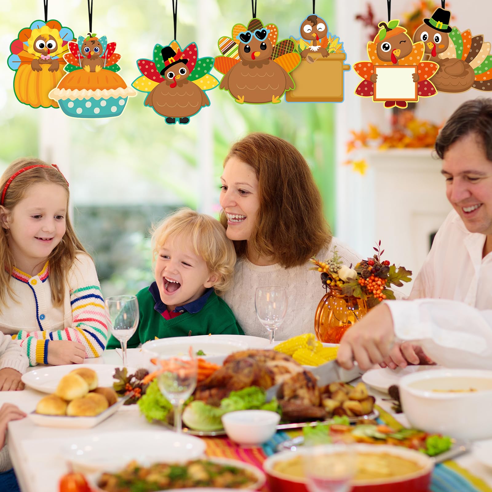 54 Pcs Turkey Cutouts Thanksgiving Cut-Outs Fall Decor for Bulletin Board Classroom Party - Image 4