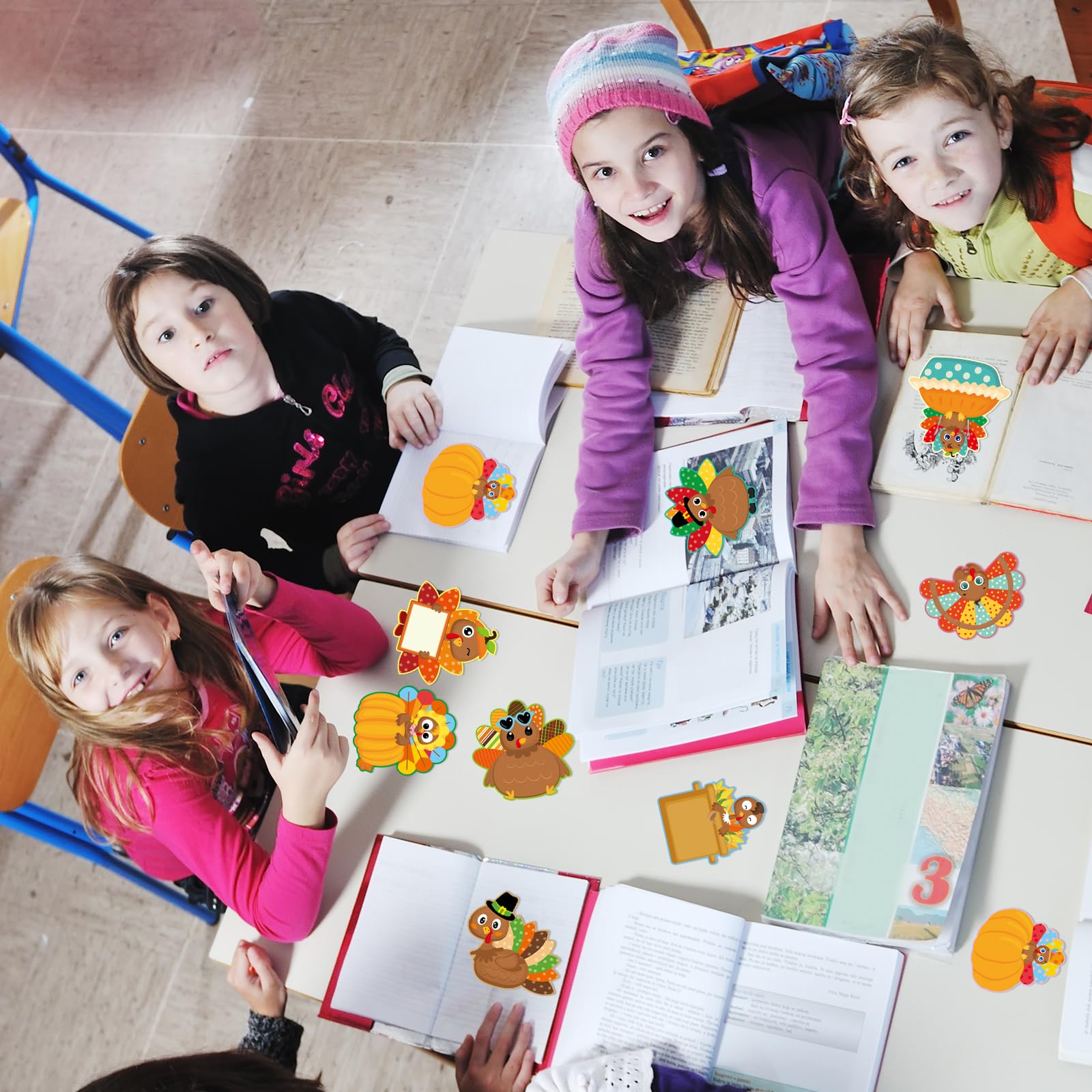 54 Pcs Turkey Cutouts Thanksgiving Cut-Outs Fall Decor for Bulletin Board Classroom Party - Image 8