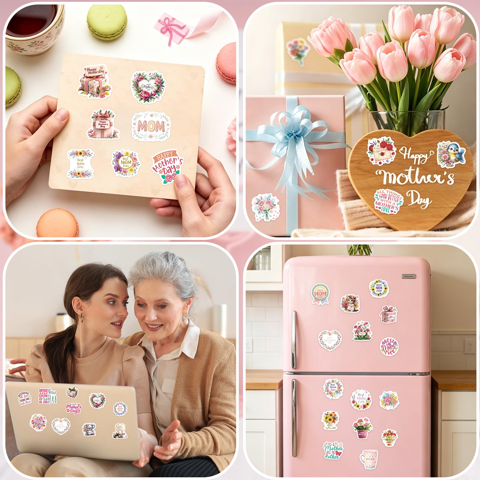 Ceiba Tree 150 PCS Happy Mother's Day Stickers for Envelope Seal Cards Crafts Waterproof Vinyl Decals Lables for Mom Gifts Wrapping Water Bottles Laptops - Image 7