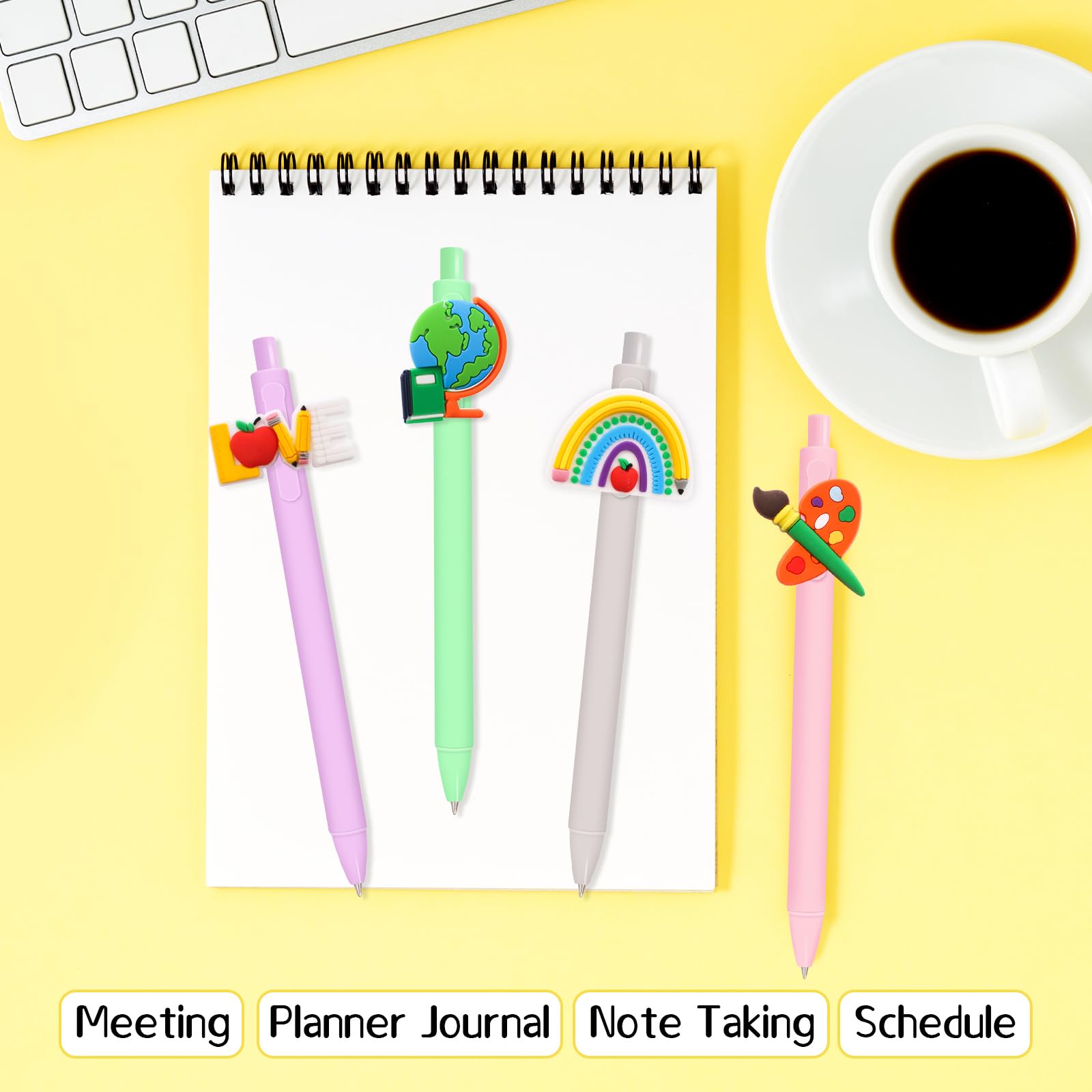 ceiba tree 20pcs Teacher Pens Cute Black Ink Writing Pens End of Year Teacher Appreciation Week Gifts Teach Love Inspire for Men Woman School Office Supplies - Image 3