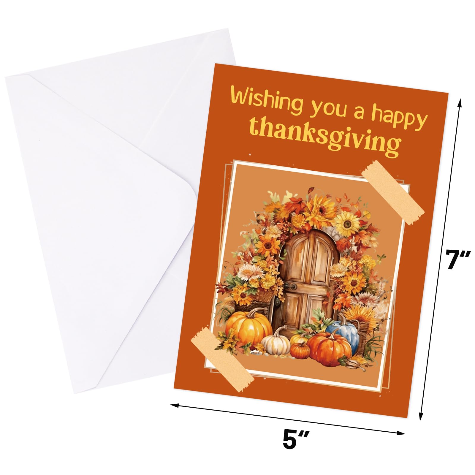 ceiba tree 20Pcs Vintage Thanksgiving Cards Retro Autumn Fall Pumpkin Greeting Cards Happy Thanksgiving Day Assorted Thank You Blank Notescards with Envelopes for Classroom Home Office Business - Image 3