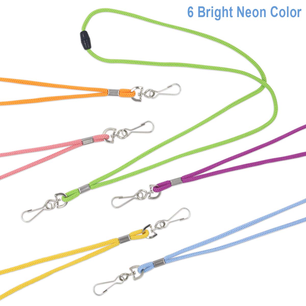 Ceiba Tree 24 Bright Lanyards with ID Badge Holders Quick Release Safety Lanyard for Kids Hall Pass Lanyard VBS School Supply - Image 3