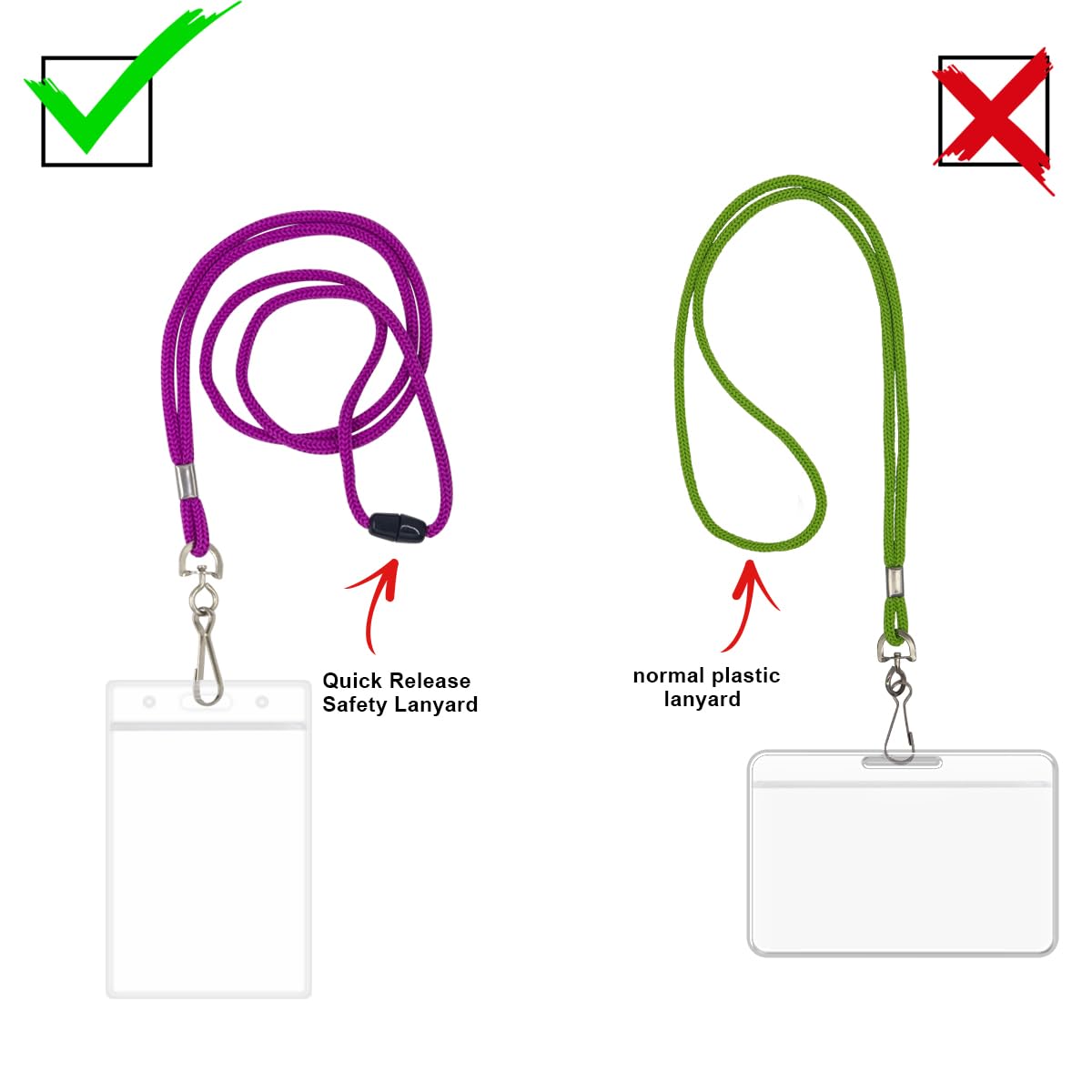 Ceiba Tree 24 Bright Lanyards with ID Badge Holders Quick Release Safety Lanyard for Kids Hall Pass Lanyard VBS School Supply - Image 5