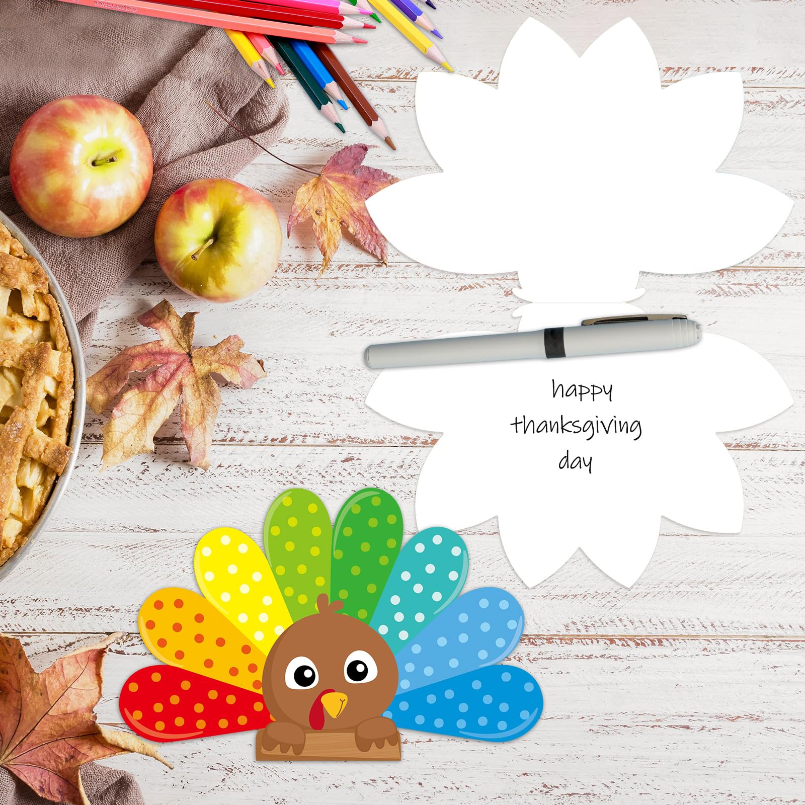 ceiba tree 24Pack Thanksgiving Cards Turkey Cards Happy Thanksgiving Greeting Note Cards with Envelopes and Stickers - Image 6