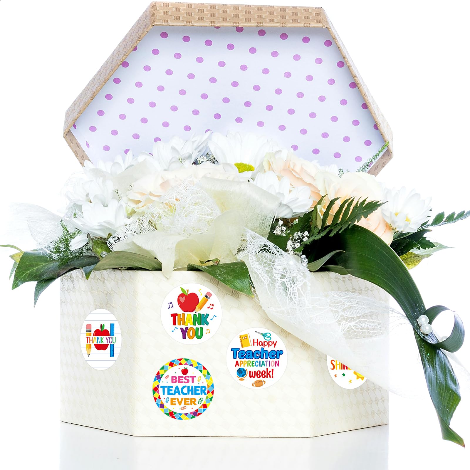 Ceiba Tree 375Pcs Thank You Teacher Label Stickers 1.5 Inch Teachers Appreciation Week Gifts Stickers for Envelope Seal Greeting Cards Boxes Bags Party Favor Decorations - Image 6