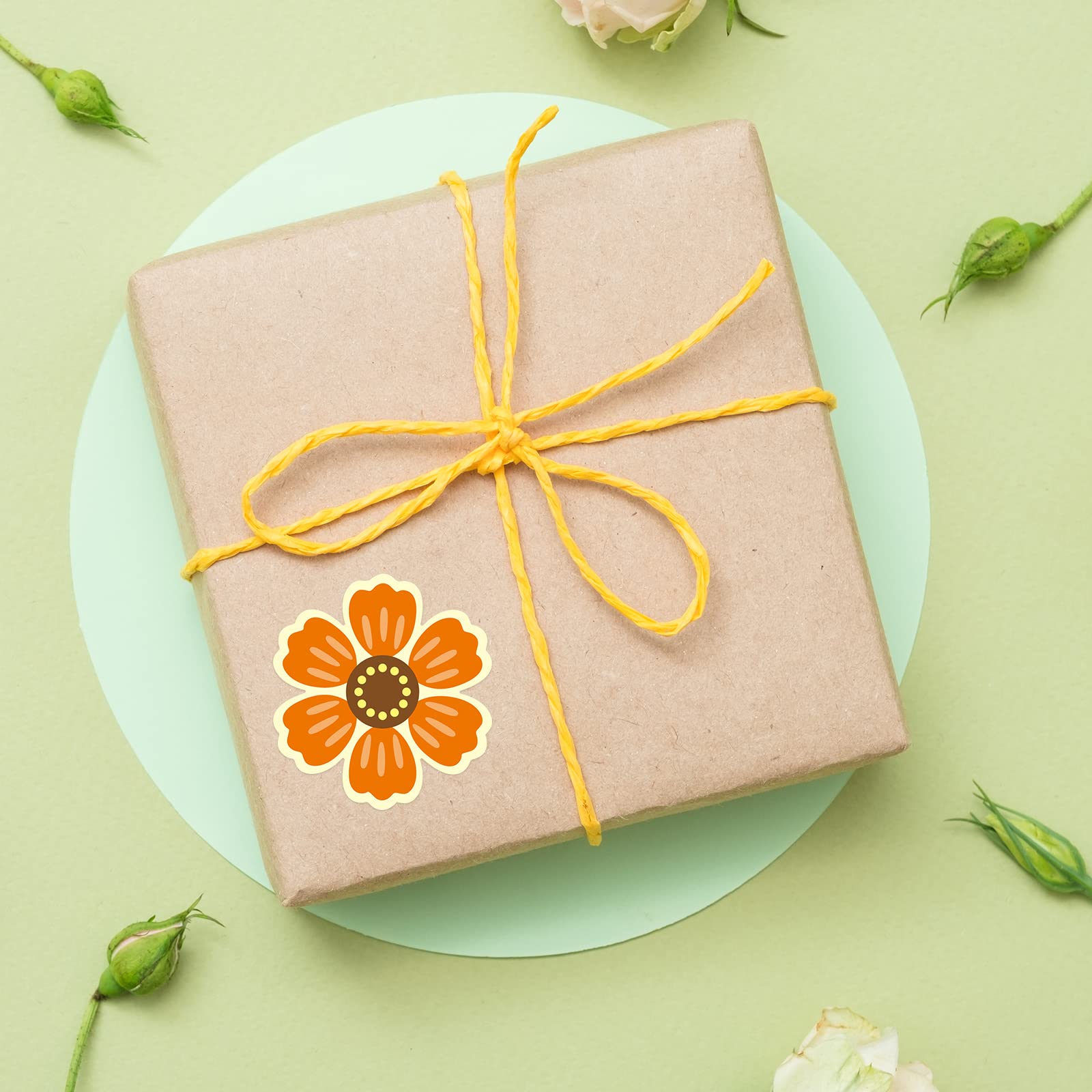 Ceiba Tree 500pcs Flower Stickers for Kids Spring Summer Roll Sticker for Envelopes Cards Party Supply Decoration - Image 7