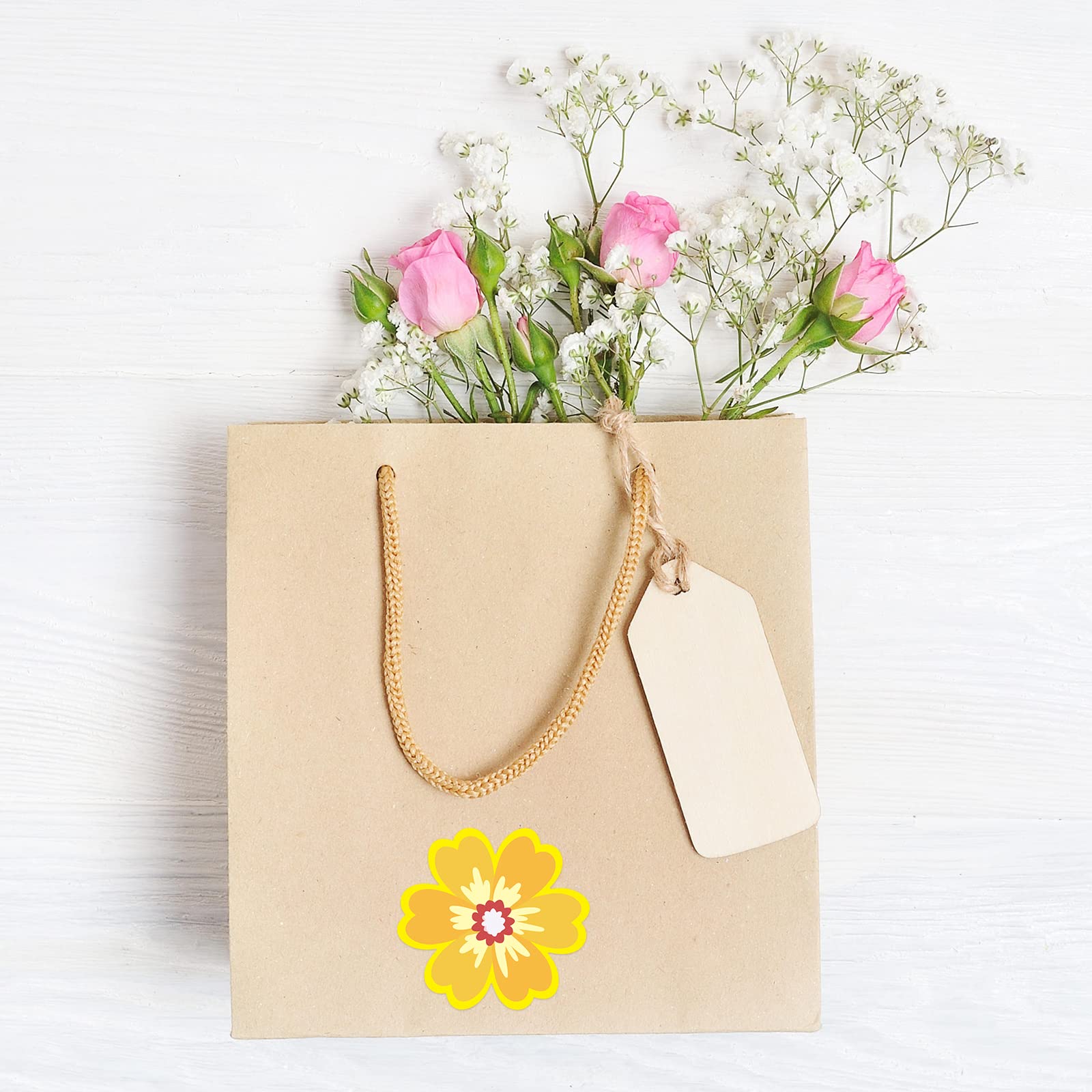 Ceiba Tree 500pcs Flower Stickers for Kids Spring Summer Roll Sticker for Envelopes Cards Party Supply Decoration - Image 8