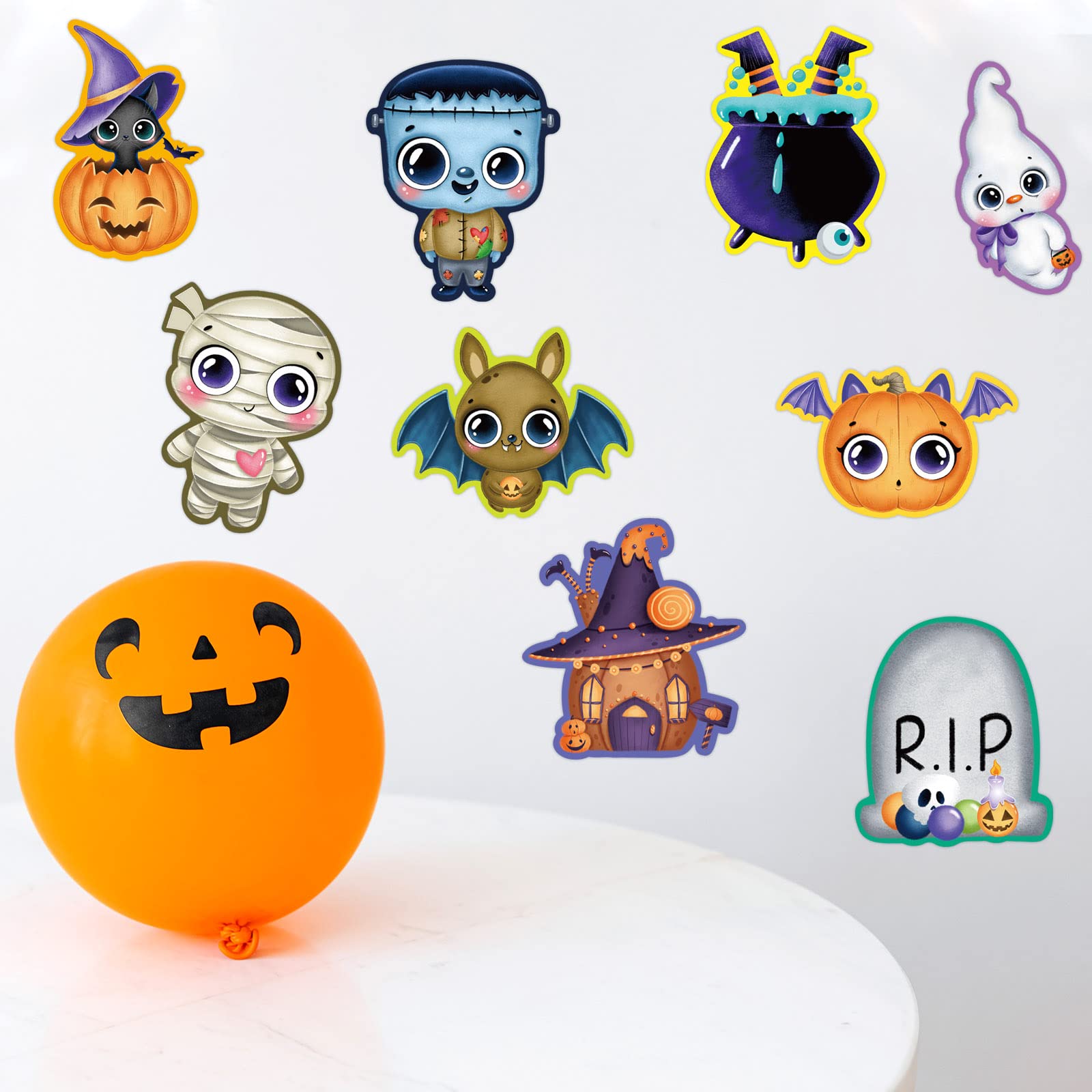 Ceiba Tree 54 Pcs Halloween Cutouts Fall Cut-Outs for Party Classroom Bulletin Board Decoration - Image 5