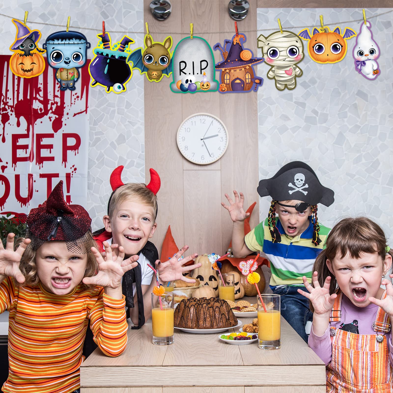 Ceiba Tree 54 Pcs Halloween Cutouts Fall Cut-Outs for Party Classroom Bulletin Board Decoration - Image 6