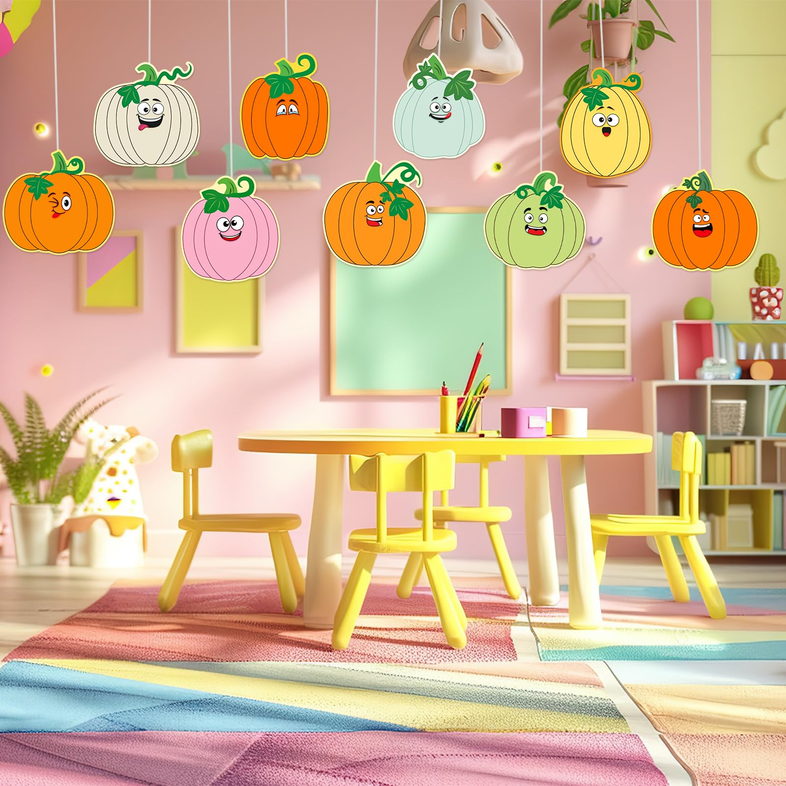Ceiba Tree 54Pcs Halloween Pumpkin Cutouts Fall Pumpkin Paper Cut-Outs Bulletin Board Decoration for Autumn Thanksgiving Halloween Party Supplies School Classroom Wall Decor - Image 5