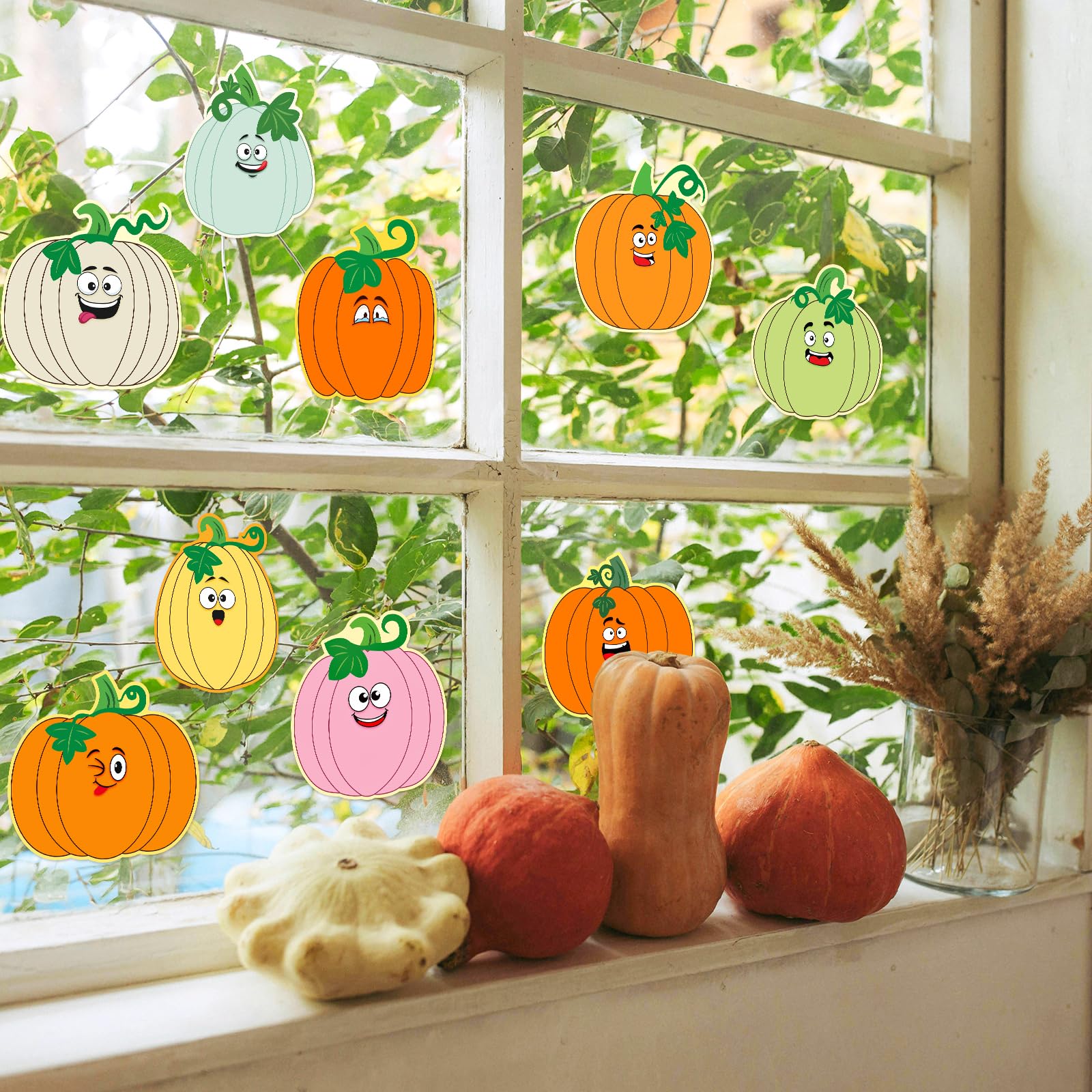 Ceiba Tree 54Pcs Halloween Pumpkin Cutouts Fall Pumpkin Paper Cut-Outs Bulletin Board Decoration for Autumn Thanksgiving Halloween Party Supplies School Classroom Wall Decor - Image 6