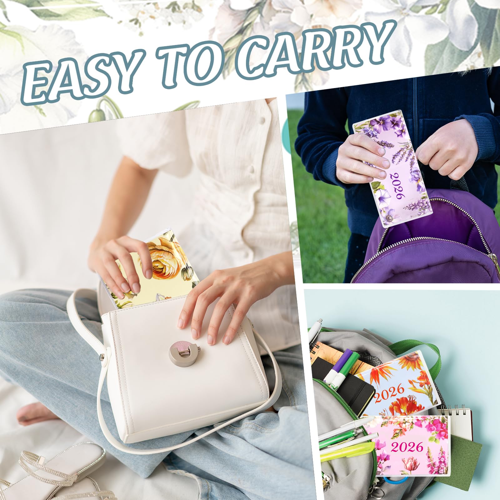 Ceiba Tree 6Pcs Pocket Calendar for Purse 2026 Calendar Planner Journal Writing Notebook Teacher Nurses Appreciation Week Gifts for Doctors Employees Staff Coworkers - Image 4