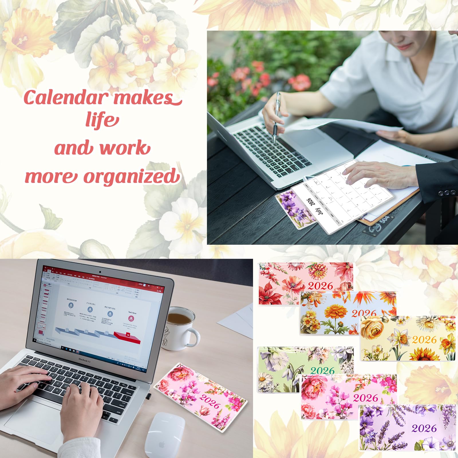 Ceiba Tree 6Pcs Pocket Calendar for Purse 2026 Calendar Planner Journal Writing Notebook Teacher Nurses Appreciation Week Gifts for Doctors Employees Staff Coworkers - Image 6