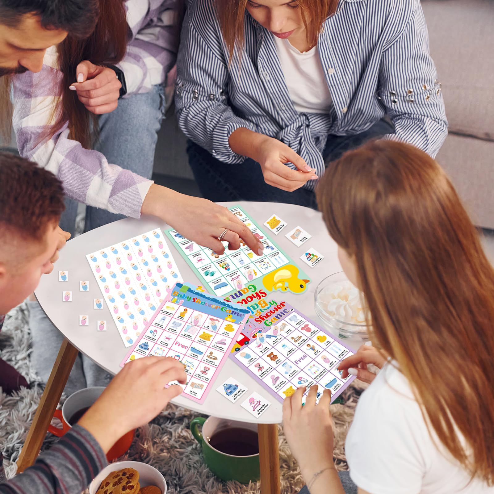 ceiba tree Baby Shower Bingo Game Cards in Spanish and English for 50 Players Adults Mexican Fiesta Bingo Game Bilingual Cards for Family Friends Adults - Image 6