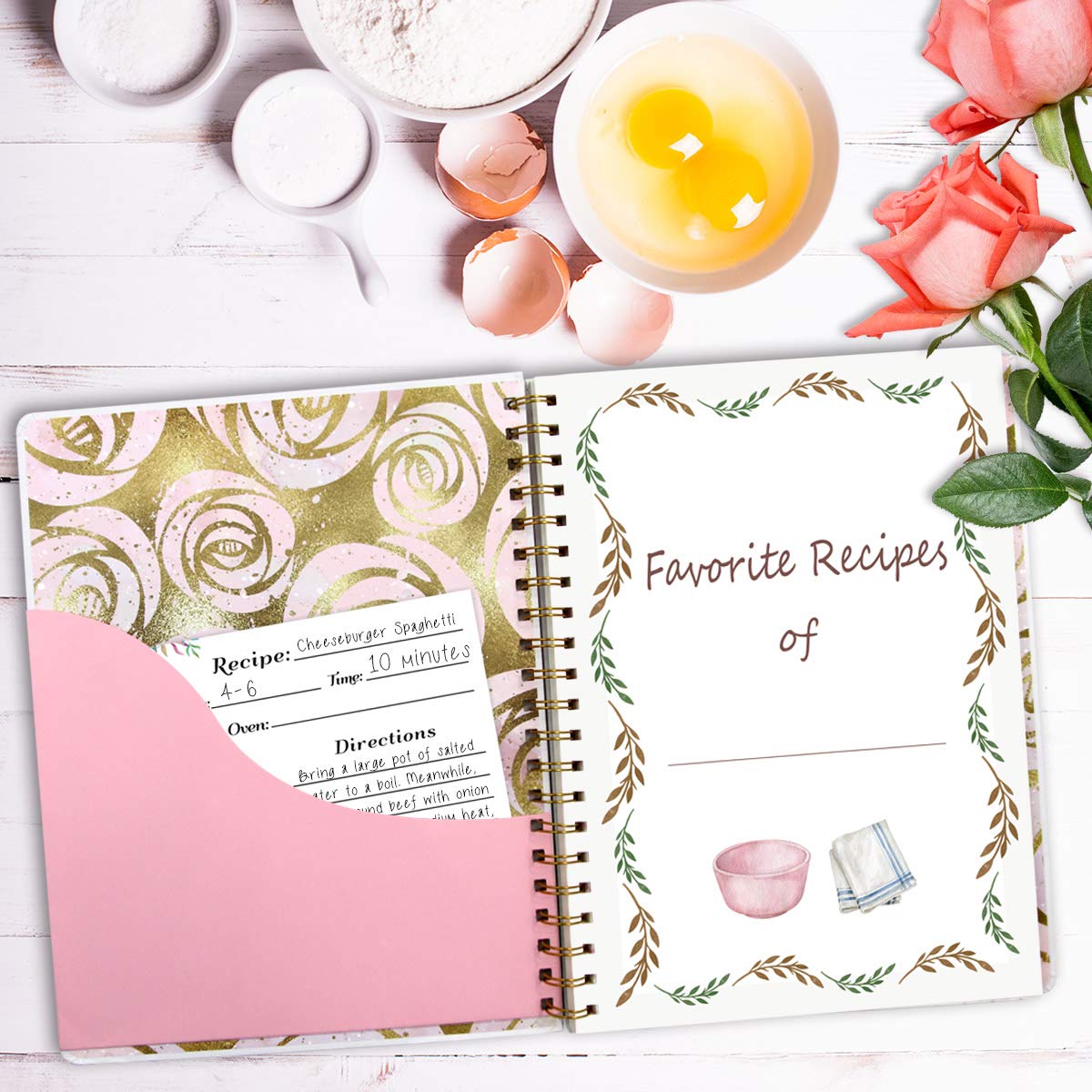 ceiba tree Blank Recipe Book to Write in Your Own Recipes Notebook Cookbook Journal 8.5 x 11 inch with Stickers Gift Ideas for Women Wife Mom 120 Pages - Image 3