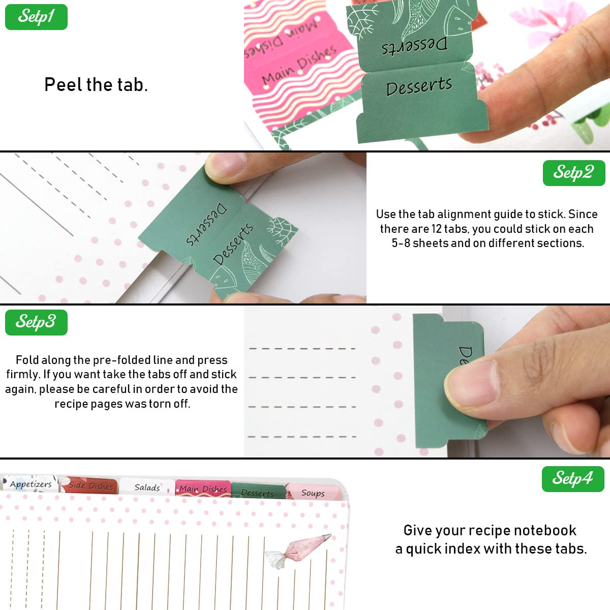 ceiba tree Blank Recipe Book to Write in Your Own Recipes Notebook Cookbook Journal 8.5 x 11 inch with Stickers Gift Ideas for Women Wife Mom 120 Pages - Image 7