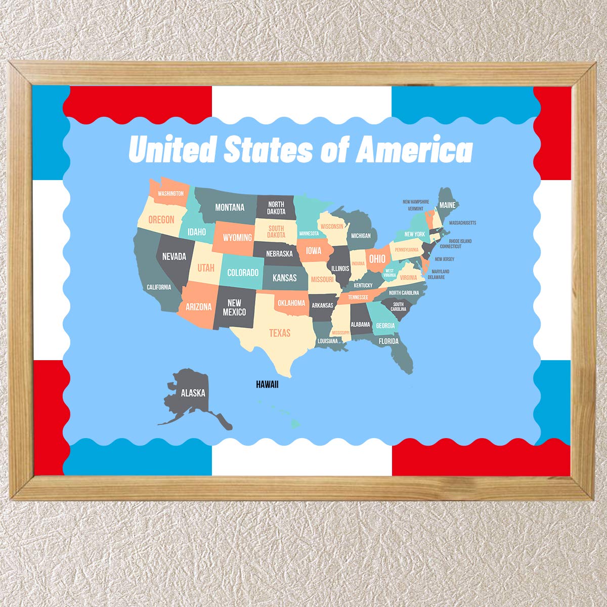 Ceiba Tree Bright Color Bulletin Board Borders Sets Colorful Scalloped Trim Poster Border for Chalkboard Whiteboard Classroom Decorations 144 Feet - Image 4