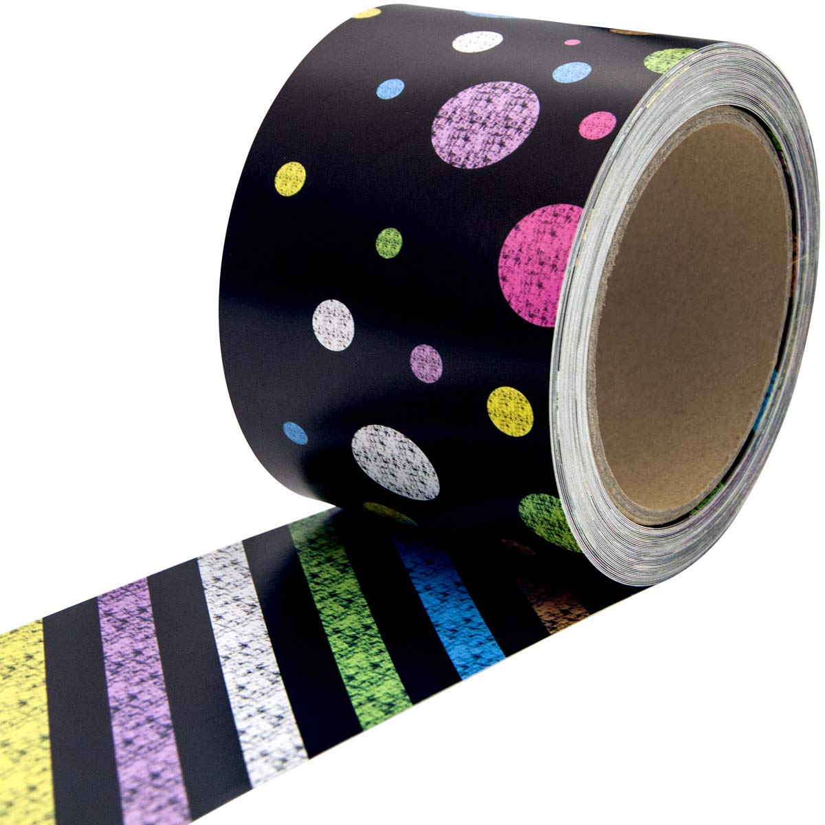 Ceiba Tree Chalkboard Bulletin Board Borders Colorful Polka Dot Straight Double Side Poster Border Trim for Whiteboard Blackboard School Classroom Office Decoration - Image 5