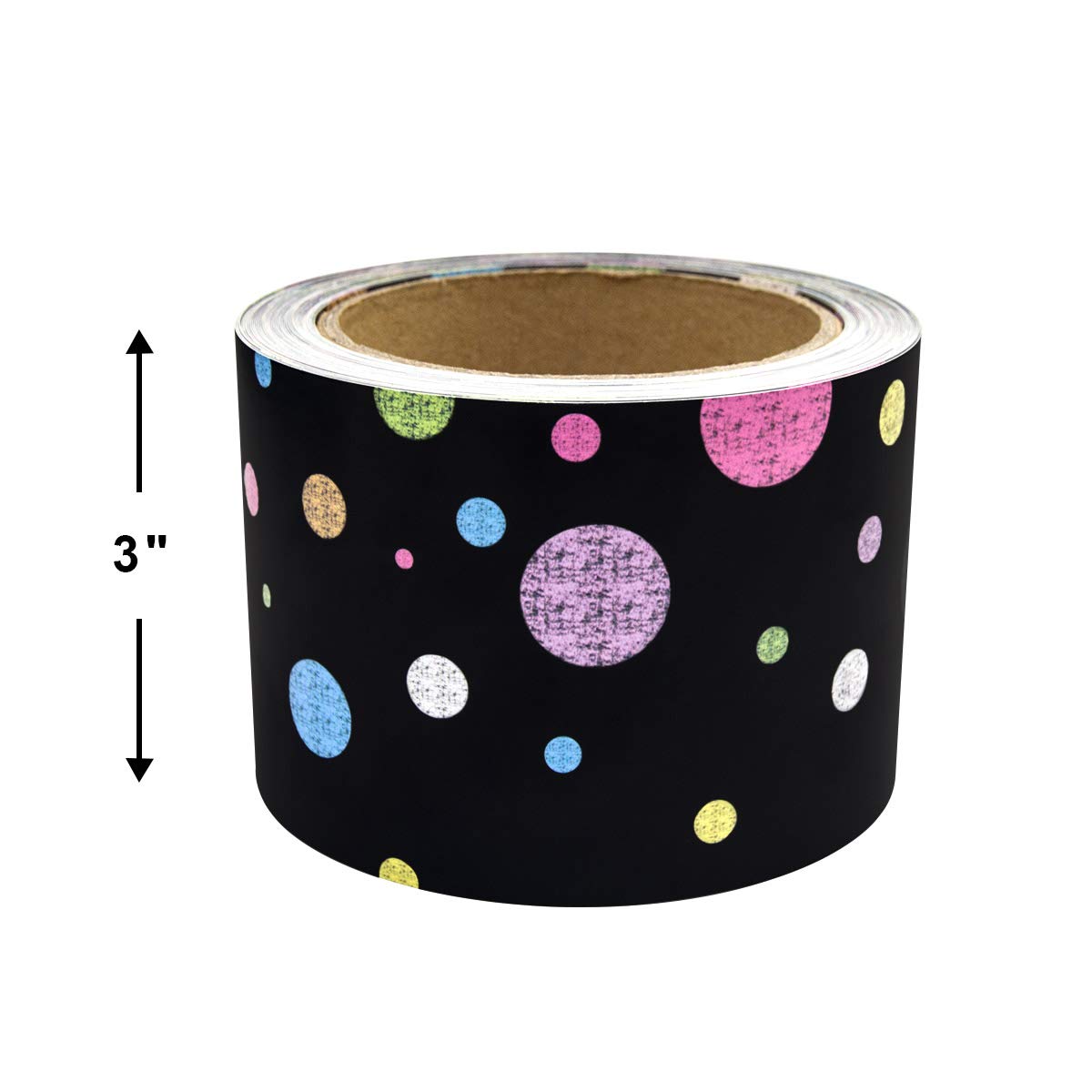 Ceiba Tree Chalkboard Bulletin Board Borders Colorful Polka Dot Straight Double Side Poster Border Trim for Whiteboard Blackboard School Classroom Office Decoration - Image 6