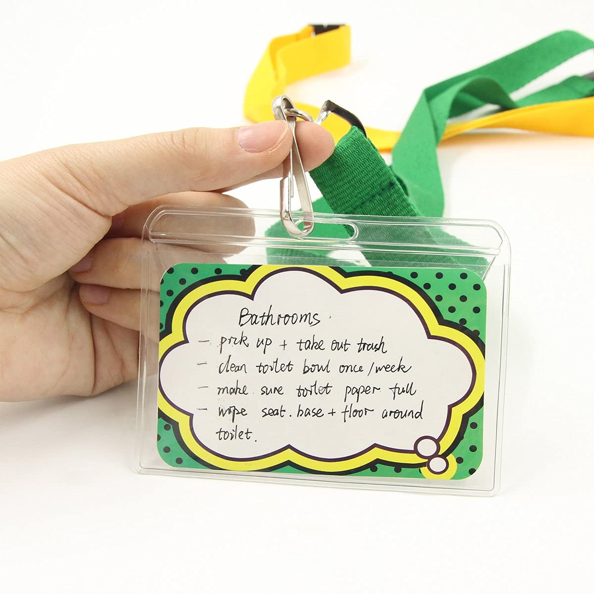 Ceiba Tree DIY Bright Color Hall Pass Lanyards with Badge Holders Set of 6 - Image 4