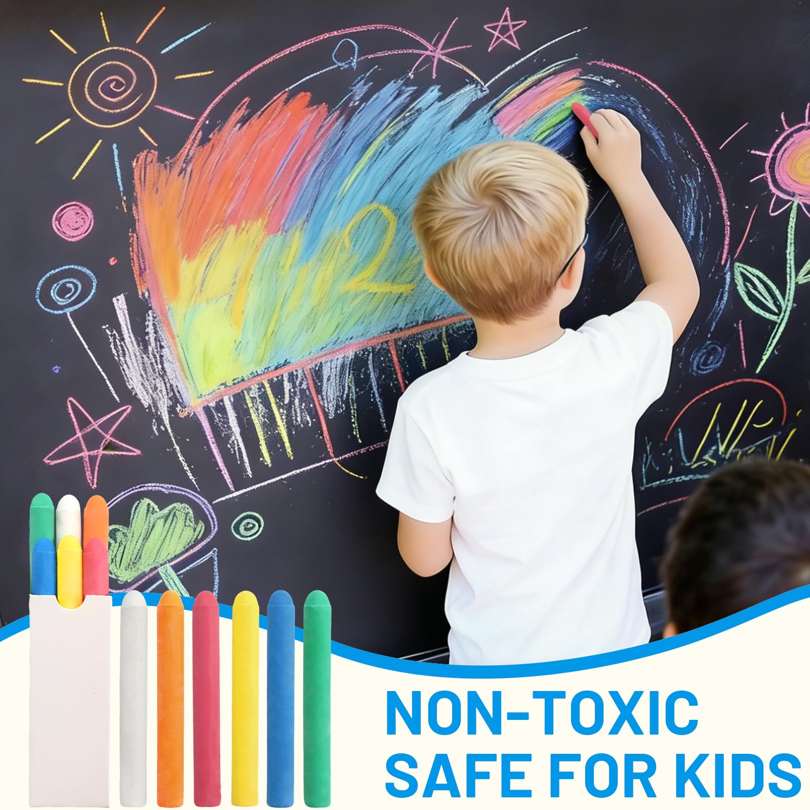 ceiba tree End of School Year Student Gifts from Teacher Chalks with Cards 12 Sets 72 Count Summer Gifts for Kids Bulk - Image 3