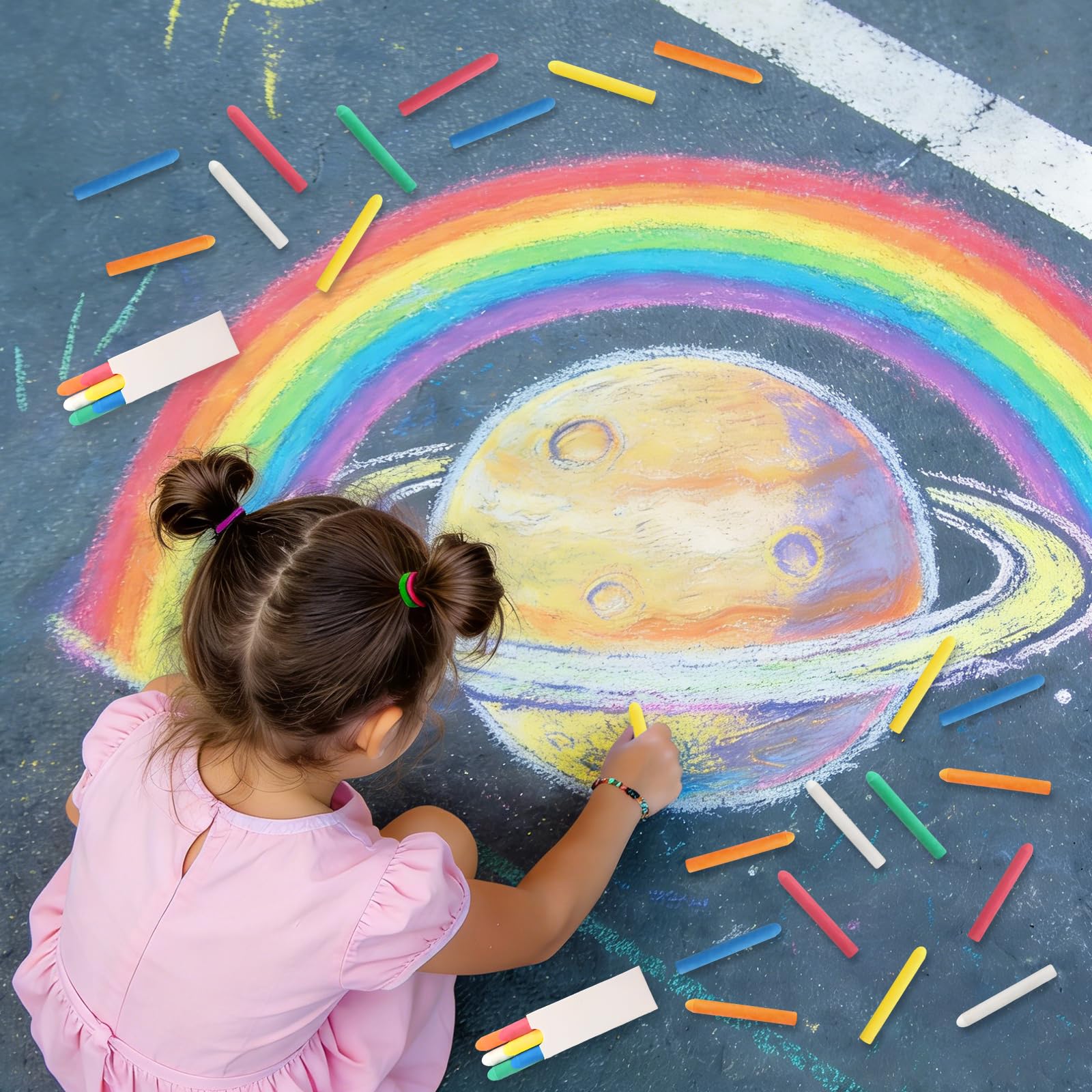 ceiba tree End of School Year Student Gifts from Teacher Chalks with Cards 12 Sets 72 Count Summer Gifts for Kids Bulk - Image 6