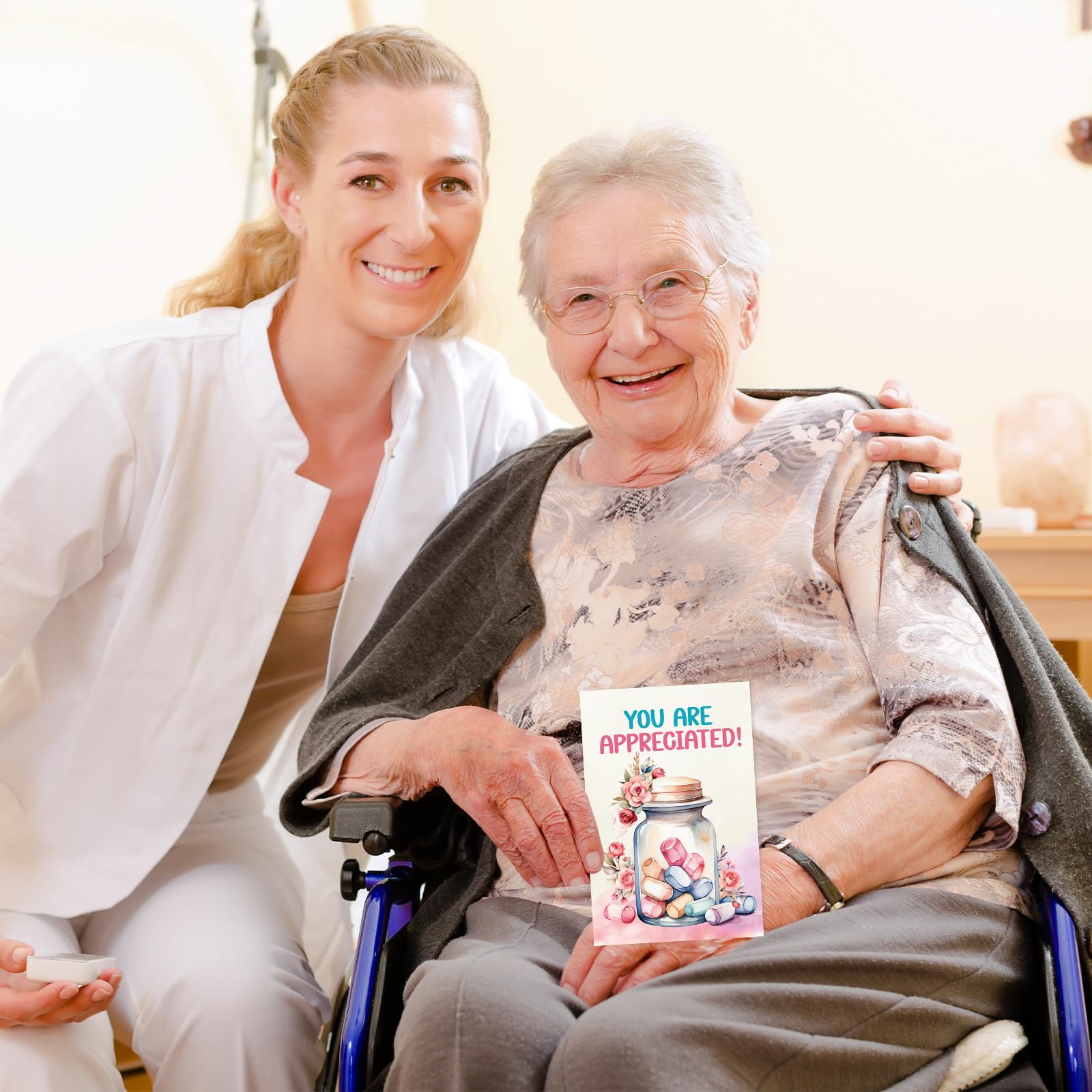 ceiba tree Floral Nurses Thank You Cards 24Pcs Medical Healthcare Workers Appreciation Greeting Cards with Envelopes and Stickers Thank You Notescard for Doctors Nurse - Image 5