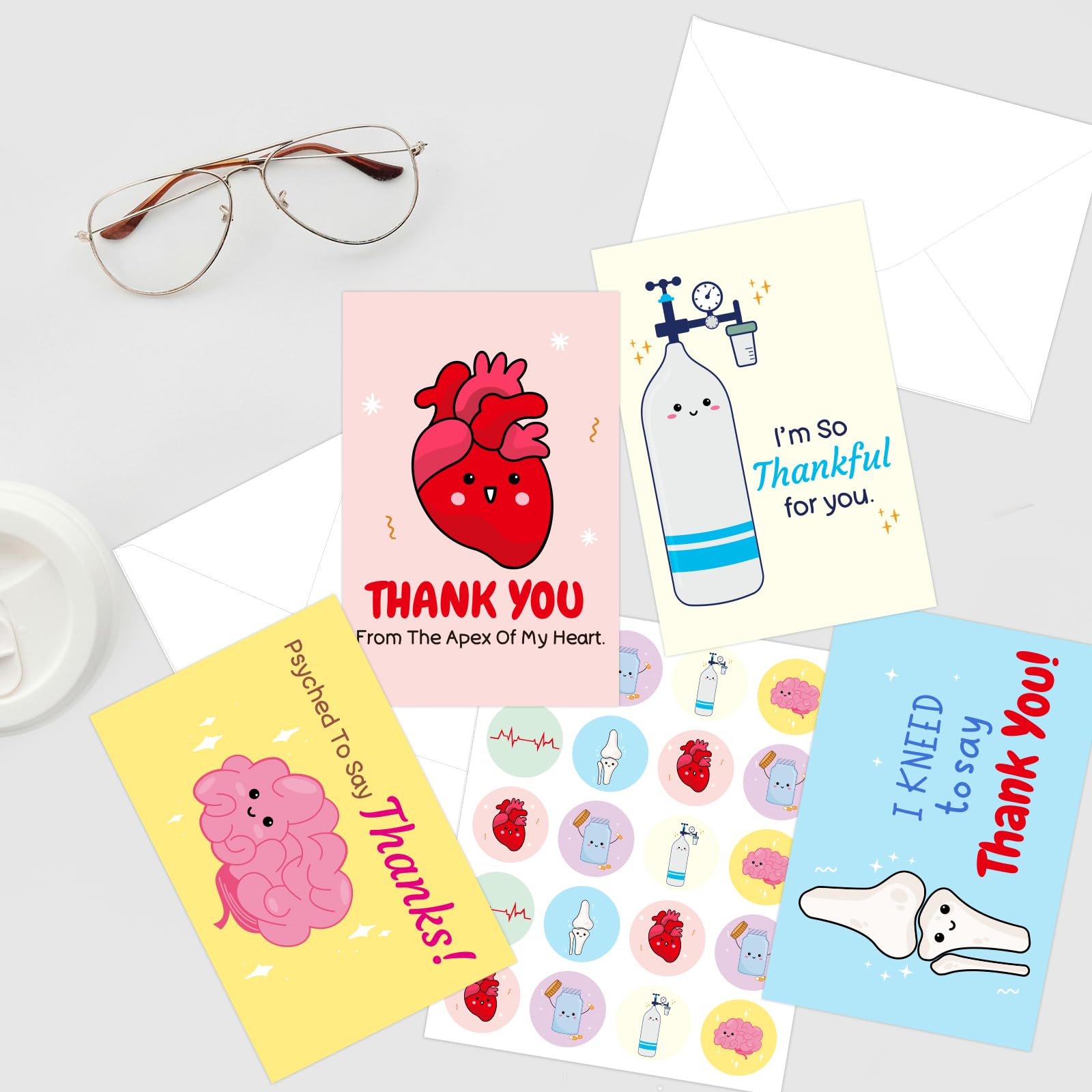 ceiba tree Funny Thank You Cards for Nurses and Doctors 24Pack Cute Appreciation Cards for Medical Healthcare Workers with Envelopes - Image 5