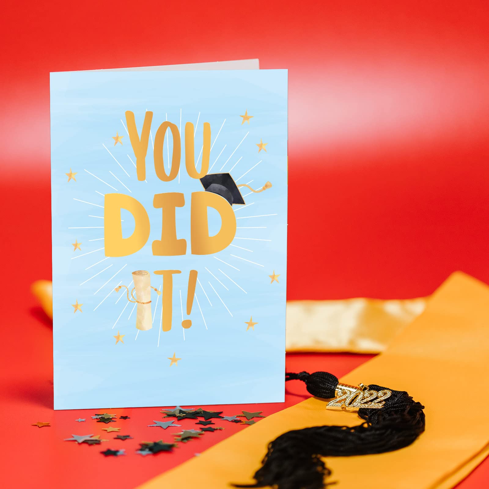 ceiba tree Graduation Cards 16 Pack Congrats Grad Greeting Card Bulk Gold Foil Watercolor Note Cards with Envelopes - Image 4