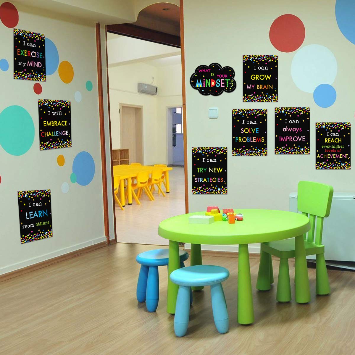 Ceiba Tree Growth Mindset Posters Classroom Bulletin Board Inspirational Poster Motivational Signs Positive Sayings What is Your Mindset for Chalkboard Whiteboard School Classroom Office Decorations - Image 6