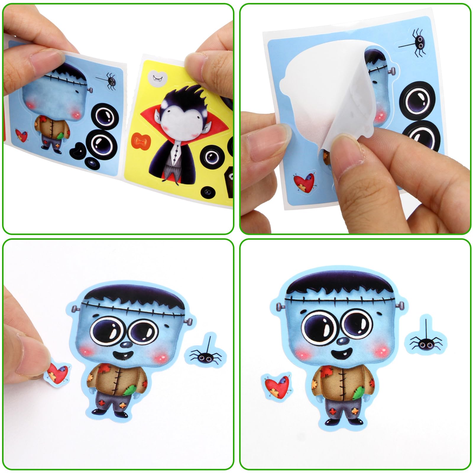 Ceiba Tree Halloween Stickers for Kids Make Your Own Halloween Sticker Rolled Scene Stickers 200 Pcs for Classroom Home School Party - Image 4