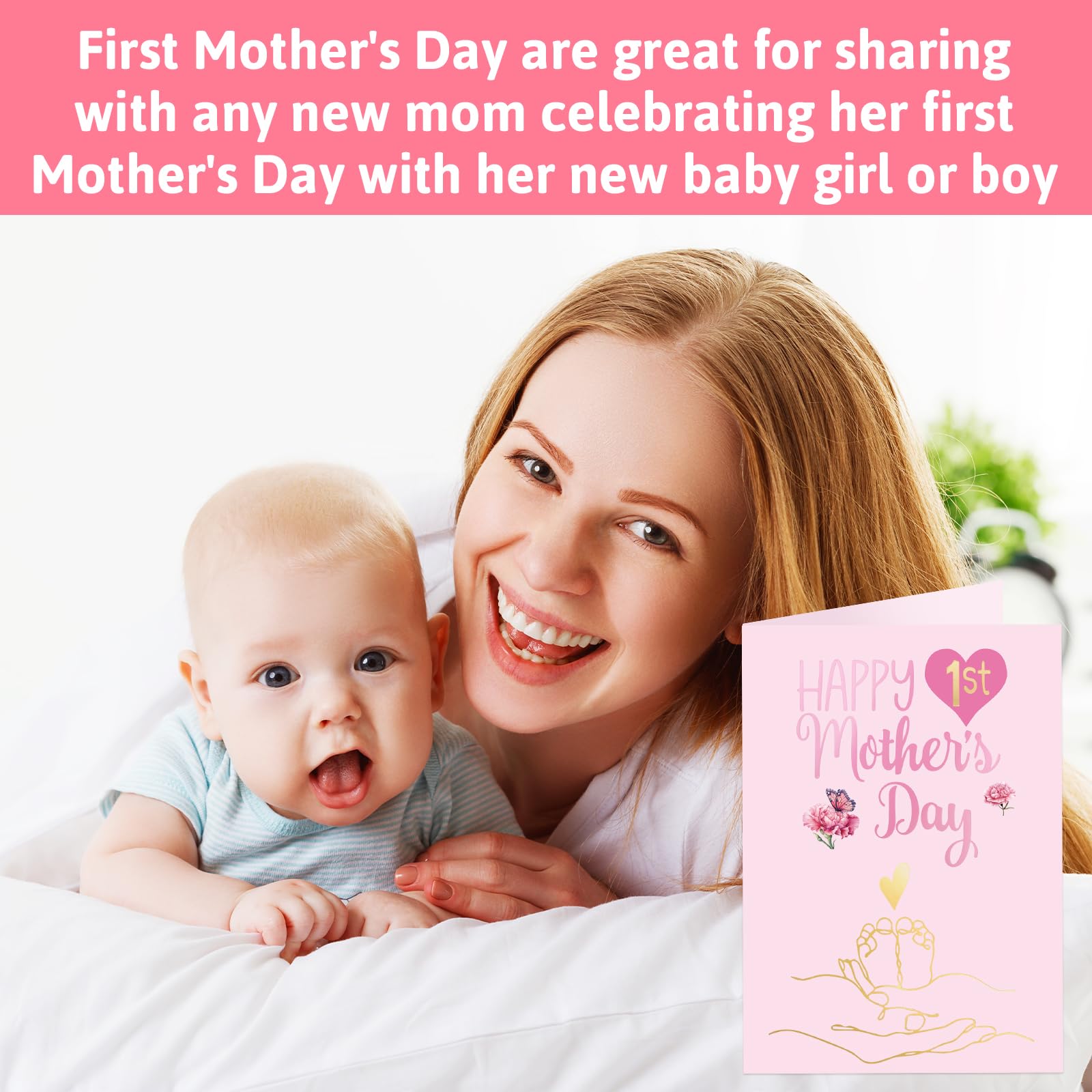 ceiba tree Happy First Mother's Day Card for New Mom 1st Mothers Day Card with Envelope Message inside 5X7 inch - Image 5