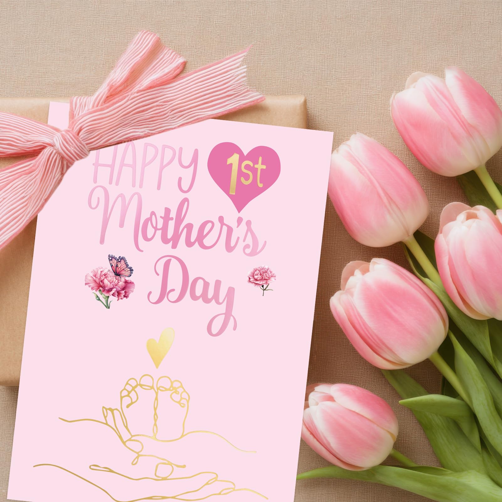 ceiba tree Happy First Mother's Day Card for New Mom 1st Mothers Day Card with Envelope Message inside 5X7 inch - Image 7