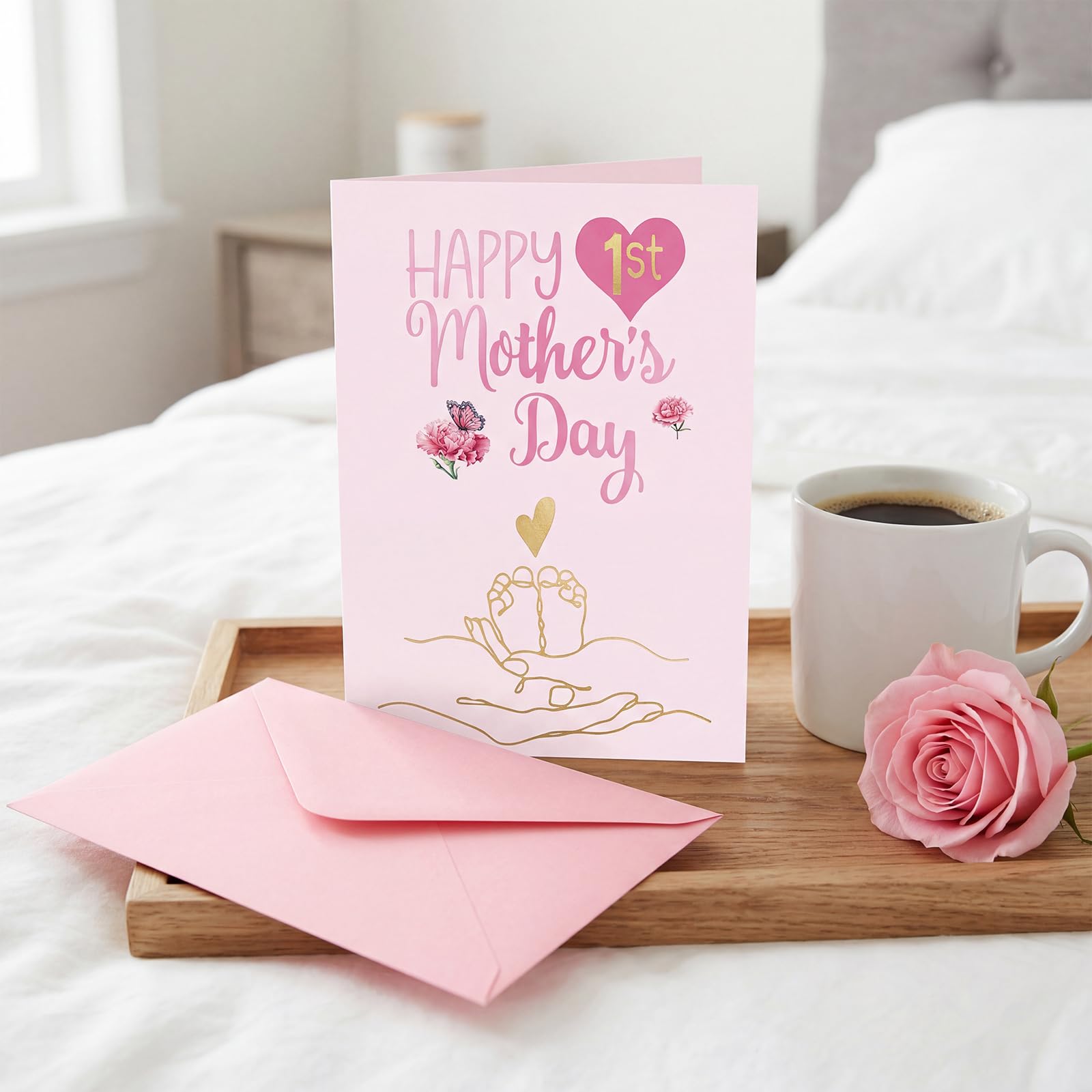 ceiba tree Happy First Mother's Day Card for New Mom 1st Mothers Day Card with Envelope Message inside 5X7 inch - Image 8