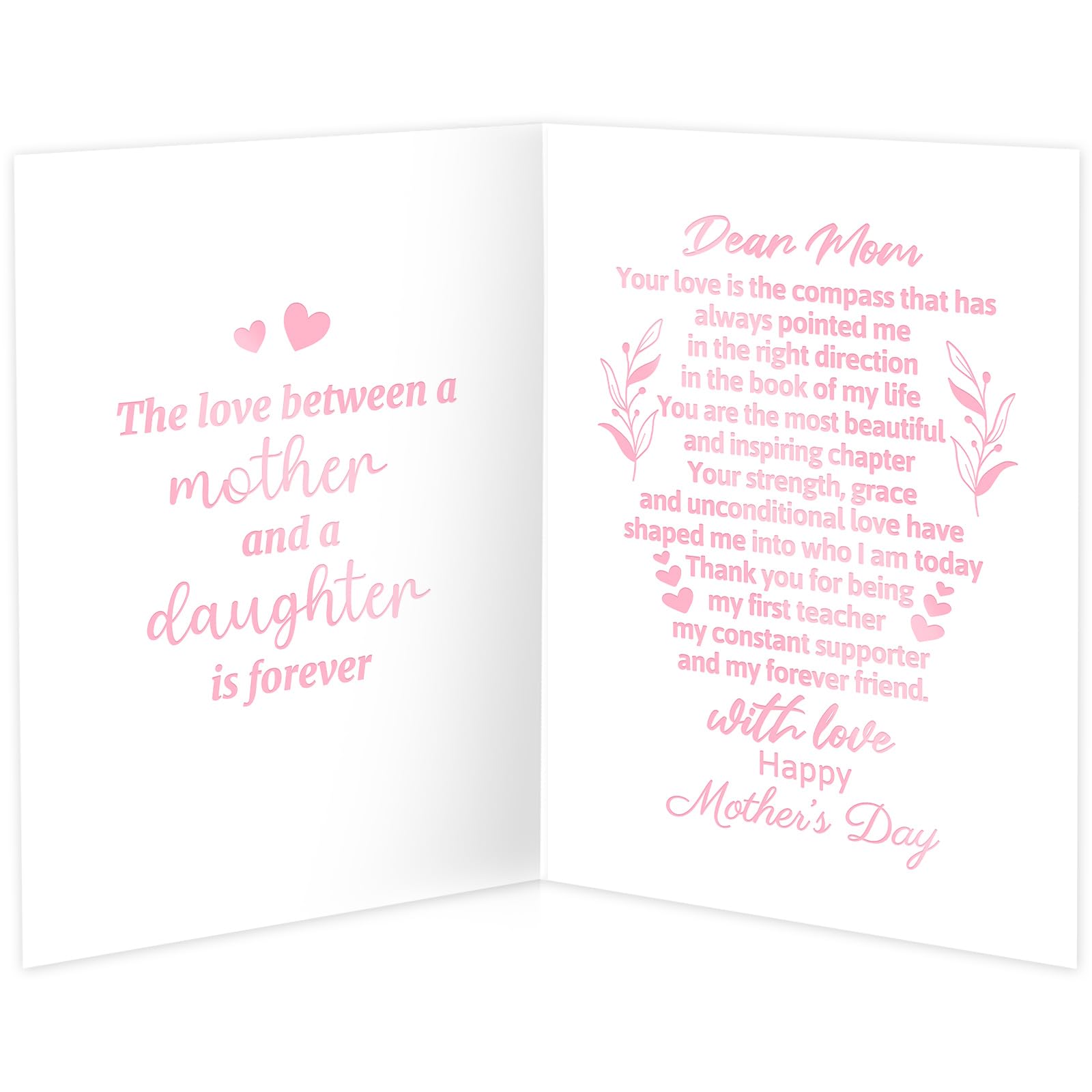 ceiba tree Happy Mother's Day Card From Daughter to Mom Message inside 5X7 inch with Envelope - Image 3