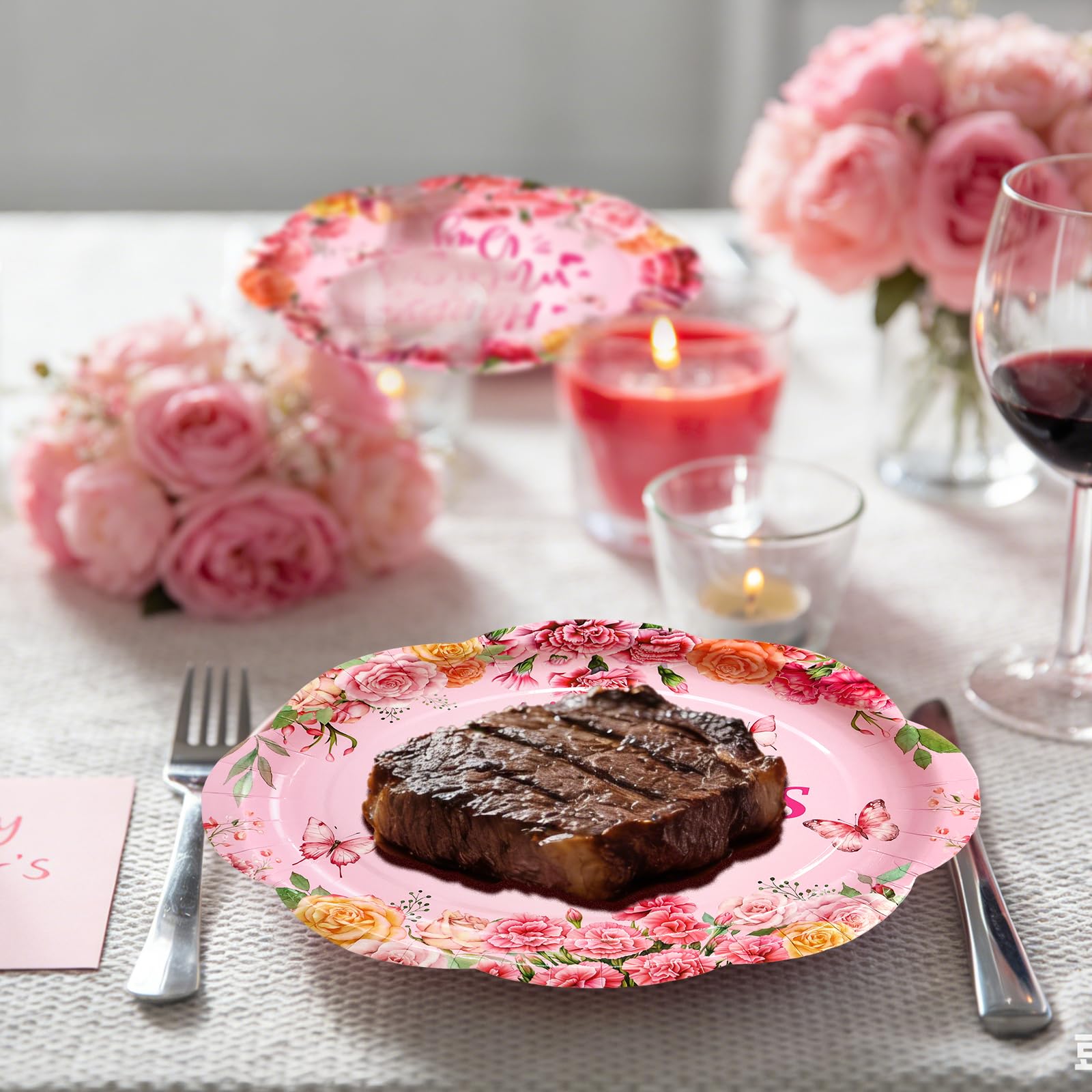 ceiba tree Happy Mother's Day Oval Paper Plates Disposable Large 10 X 12 inch 24 PCS Party Supplies Table Decorations Decor - Image 9