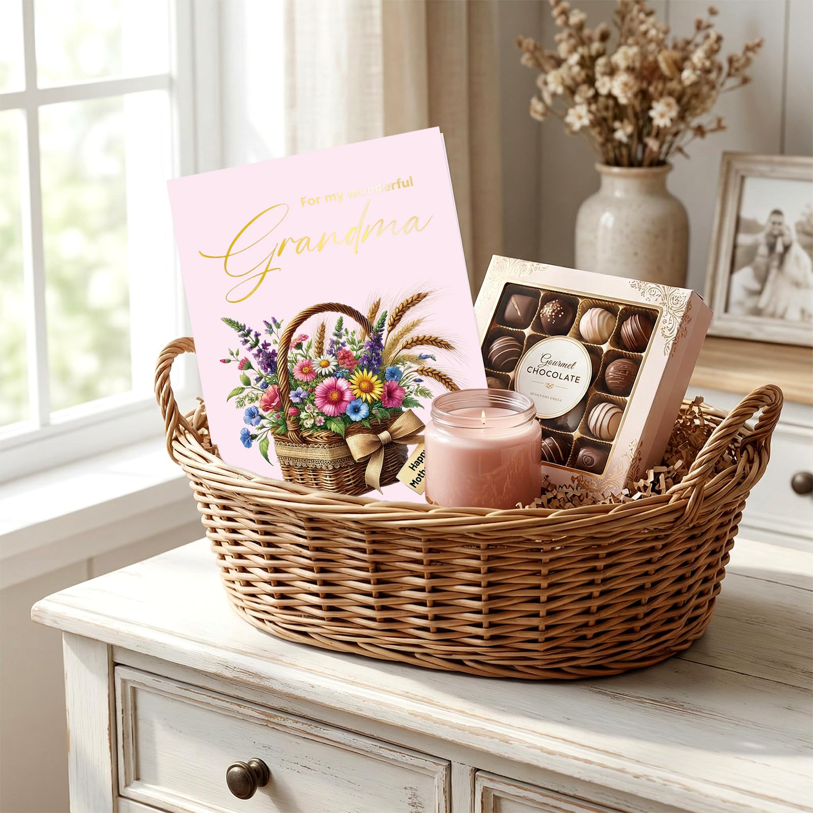 ceiba tree Happy Mothers Day Card For Grandma with Envelope Message inside 5X7 inch - Image 6