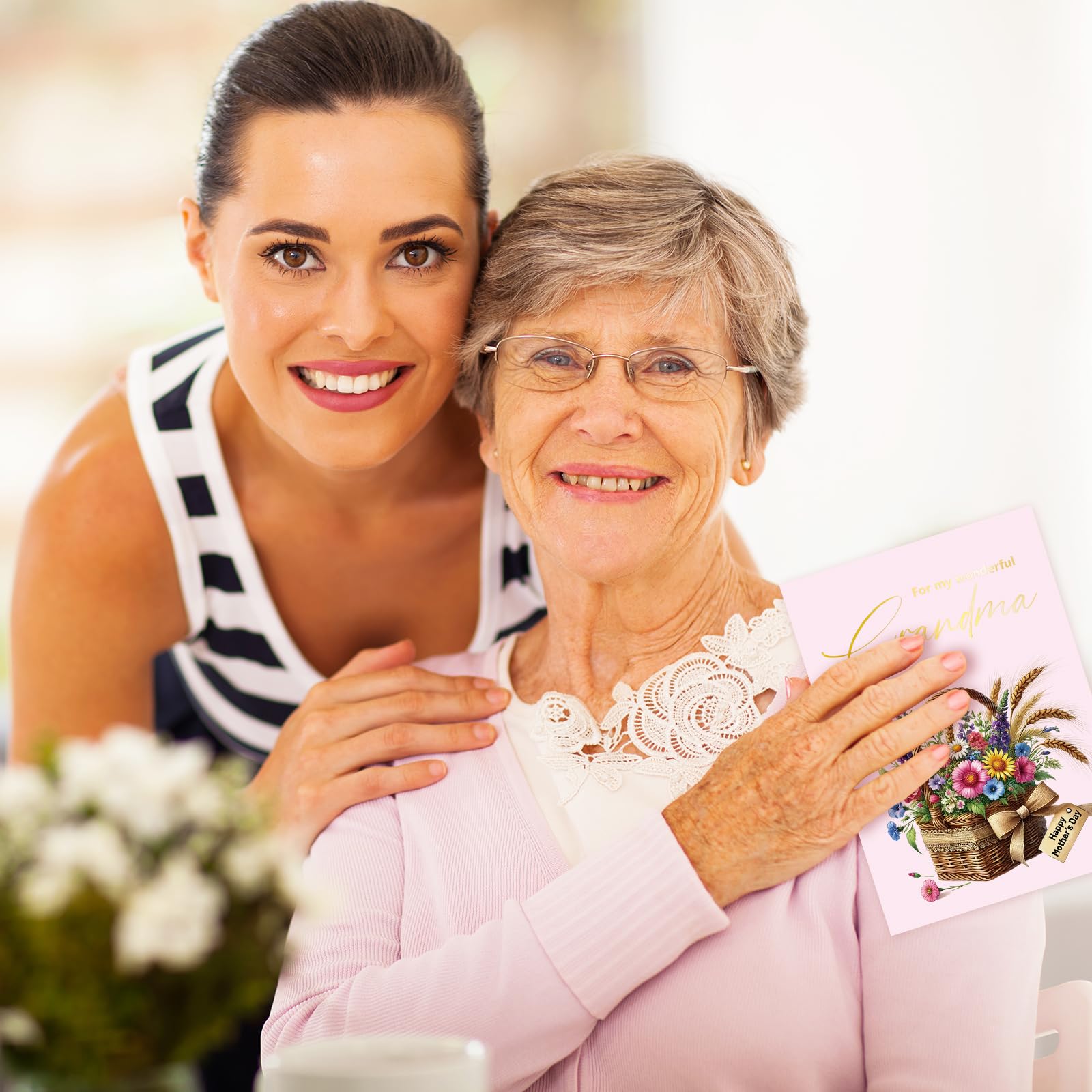 ceiba tree Happy Mothers Day Card For Grandma with Envelope Message inside 5X7 inch - Image 8