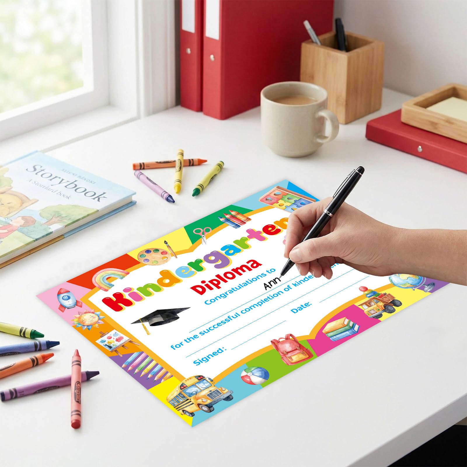 Ceiba Tree Kindergarten Diploma PK-K Certificates Diplomas Kindergarten Certificate Graduation 2026 Award Supplies 8.5 x 11 inch 30 Pcs for Students Teachers - Image 4