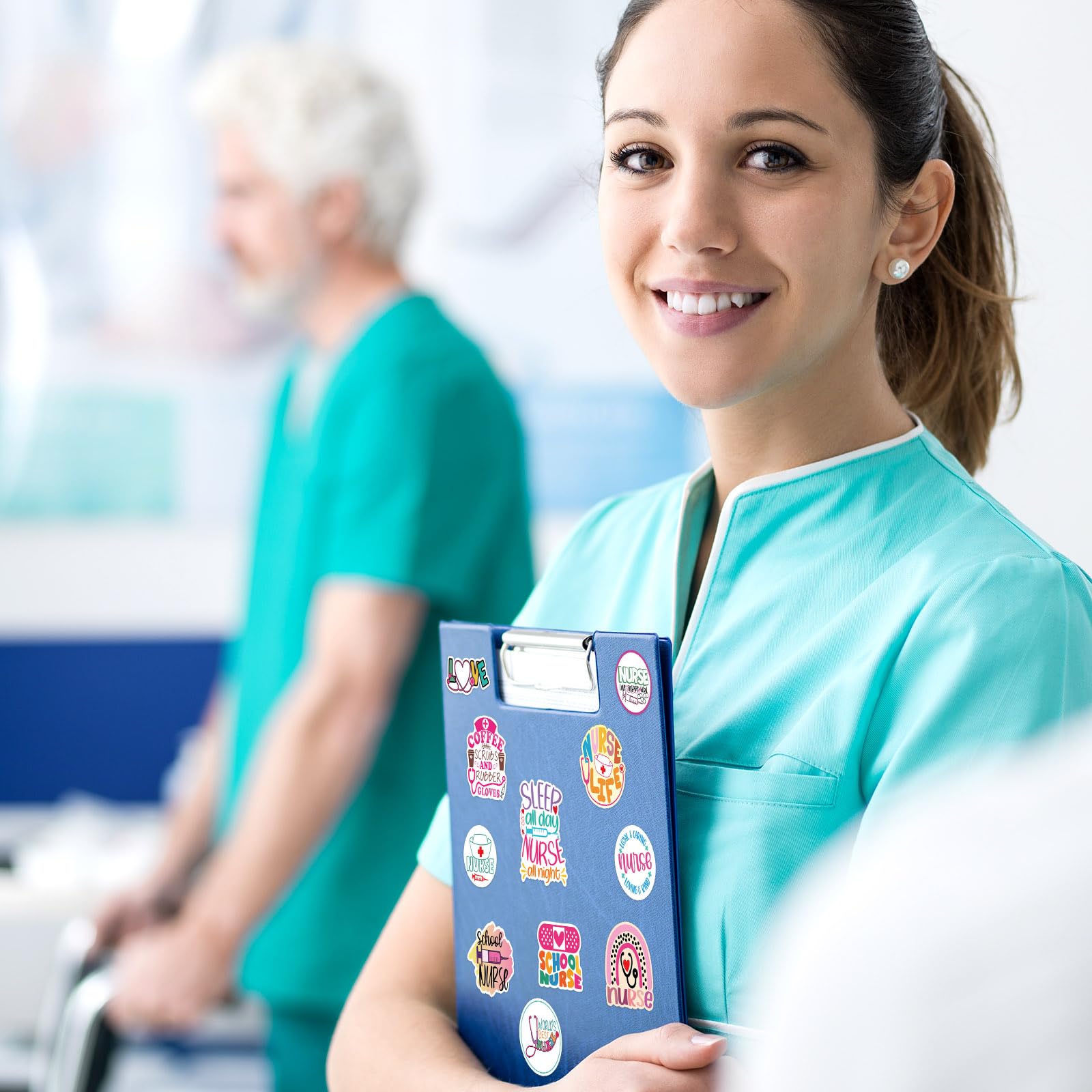 Ceiba Tree Nurse Stickers Nurses Week Appreciation Gifts Nursing School Graduation 2026 Gift Bulk Decals 100pcs White Angels Accessories for Work for Laptop Water Bottles - Image 7