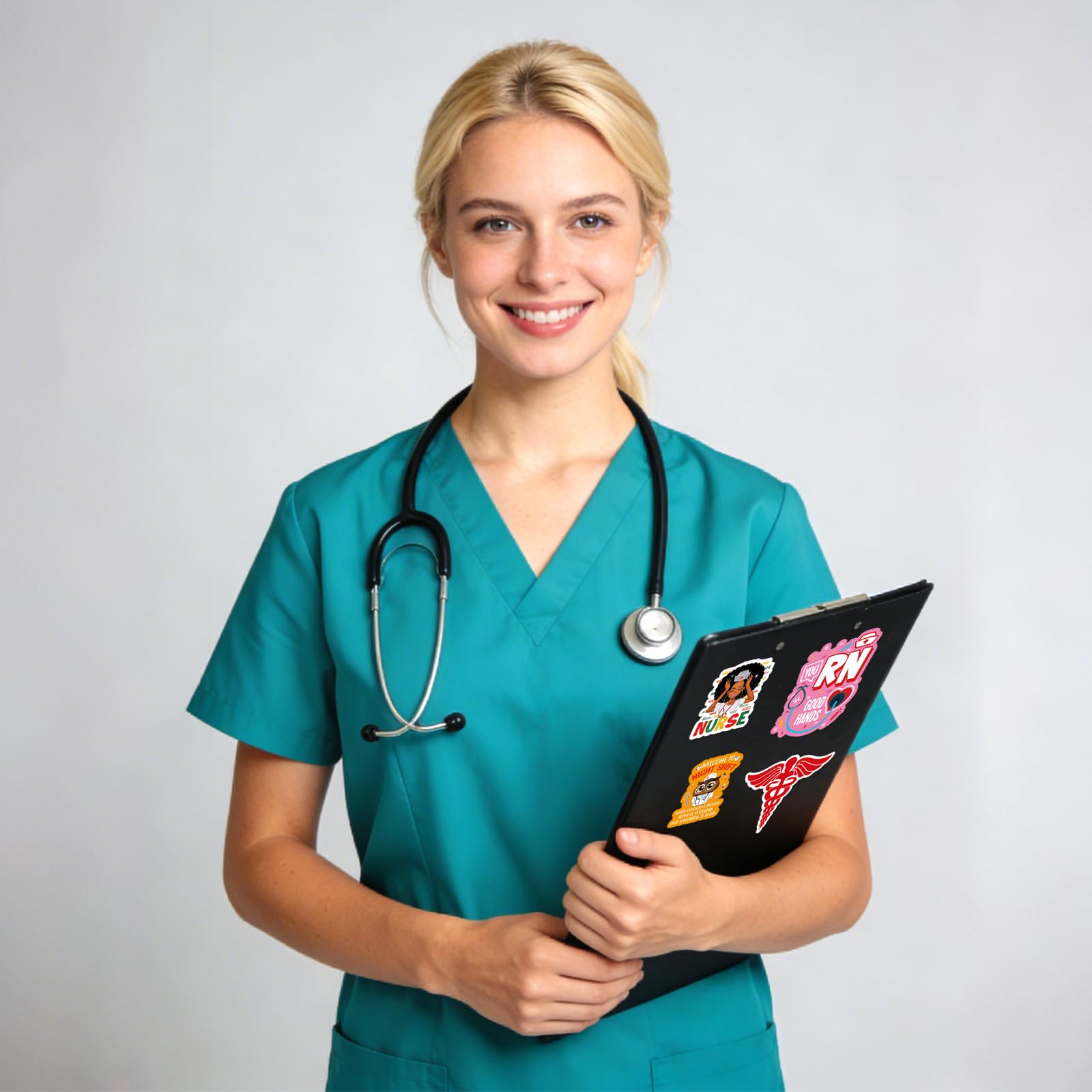 Ceiba Tree Nurse Stickers Nurses Week Appreciation Nursing School Graduation 2026 Gifts 100 Pcs Medical Health Care Workers White Angels Decals Accessories for Work for Laptop Water Bottle Computer - Image 6