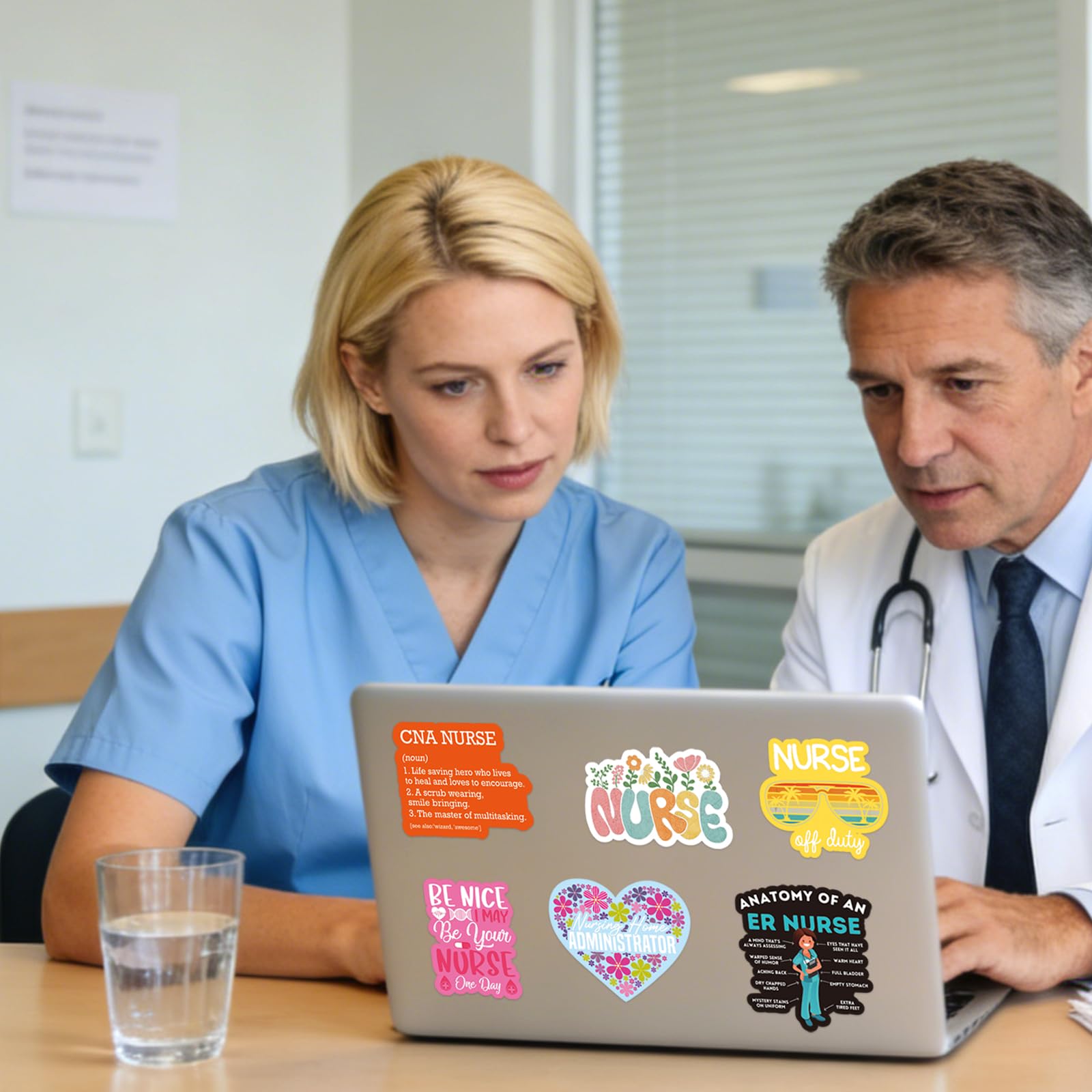 Ceiba Tree Nurse Stickers Nurses Week Appreciation Nursing School Graduation 2026 Gifts 100 Pcs Medical Health Care Workers White Angels Decals Accessories for Work for Laptop Water Bottle Computer - Image 7