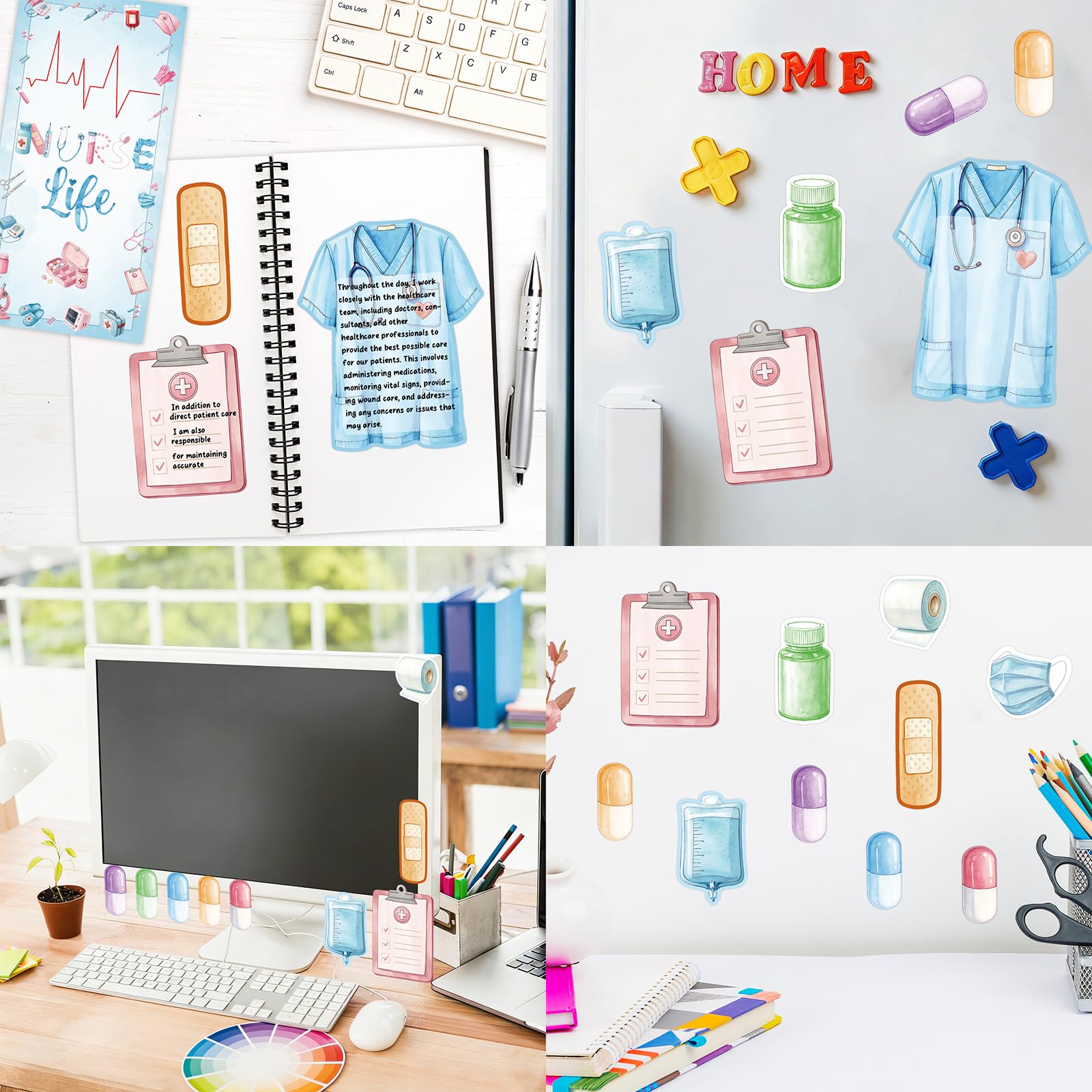 Ceiba Tree Nurse Sticky Notes Set Self-Stick Memo Pads Page Marker Thank You Nurses Appreciation Gifts for Dostors Medical Healthcare Workers Office Supplies - Image 4