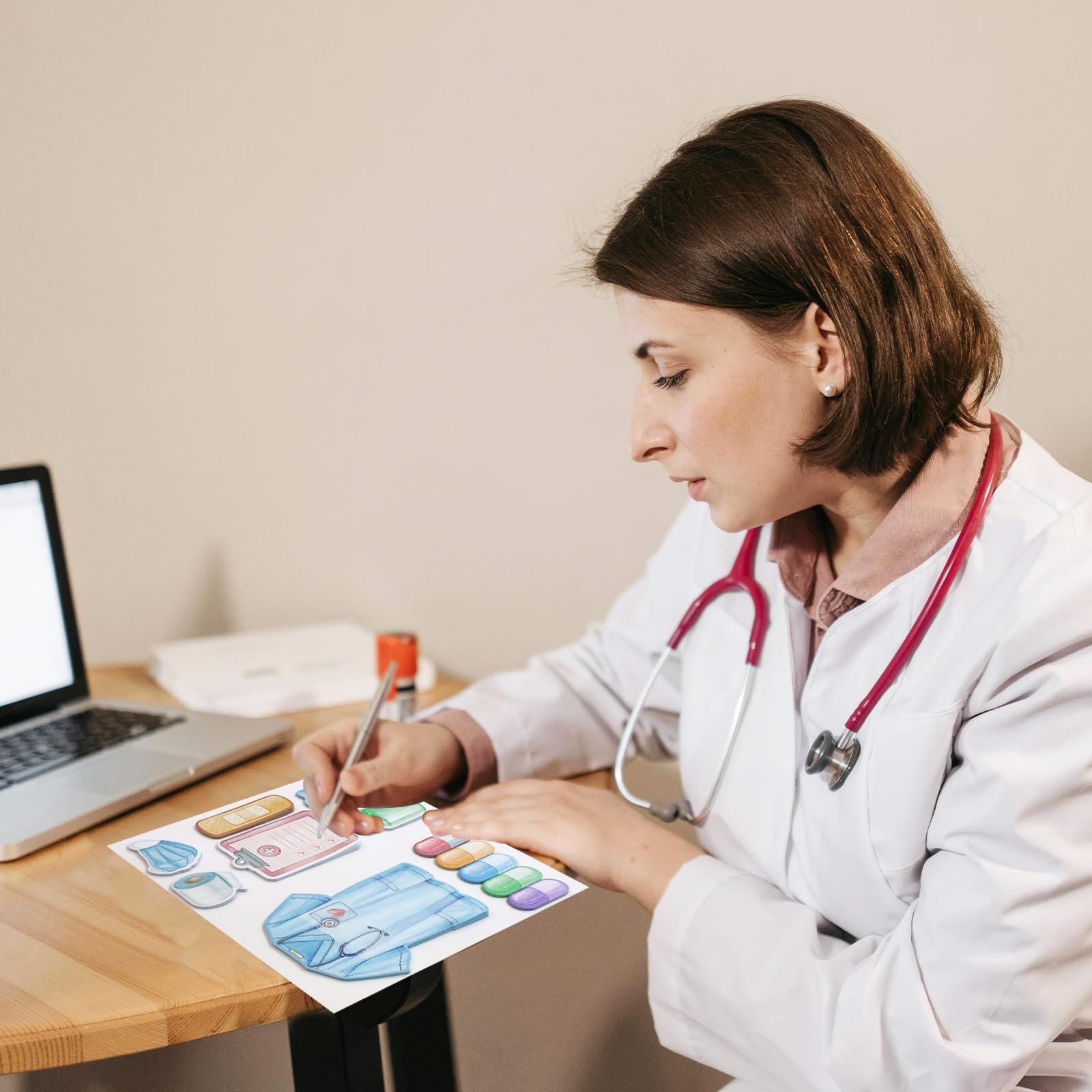 Ceiba Tree Nurse Sticky Notes Set Self-Stick Memo Pads Page Marker Thank You Nurses Appreciation Gifts for Dostors Medical Healthcare Workers Office Supplies - Image 6