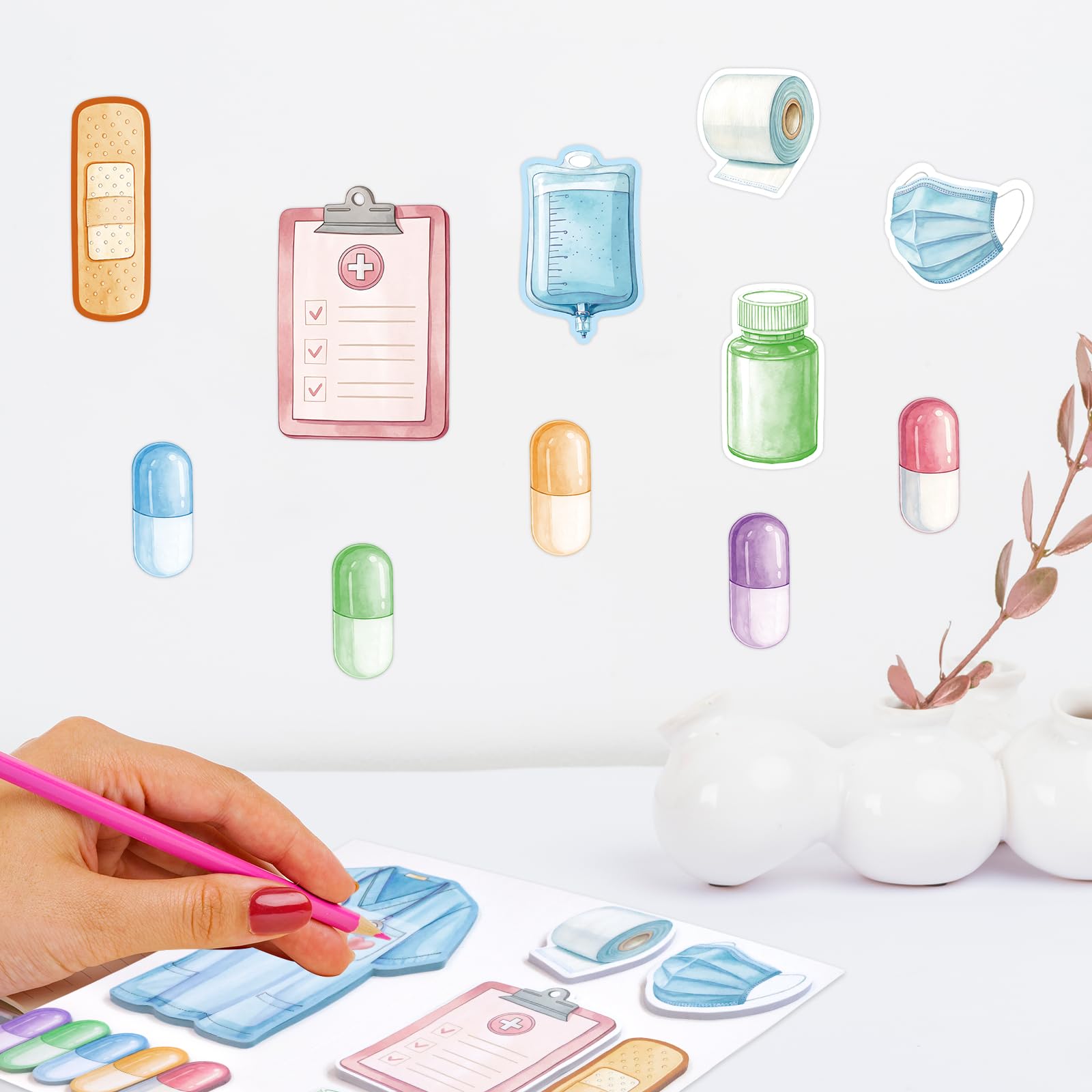 Ceiba Tree Nurse Sticky Notes Set Self-Stick Memo Pads Page Marker Thank You Nurses Appreciation Gifts for Dostors Medical Healthcare Workers Office Supplies - Image 7