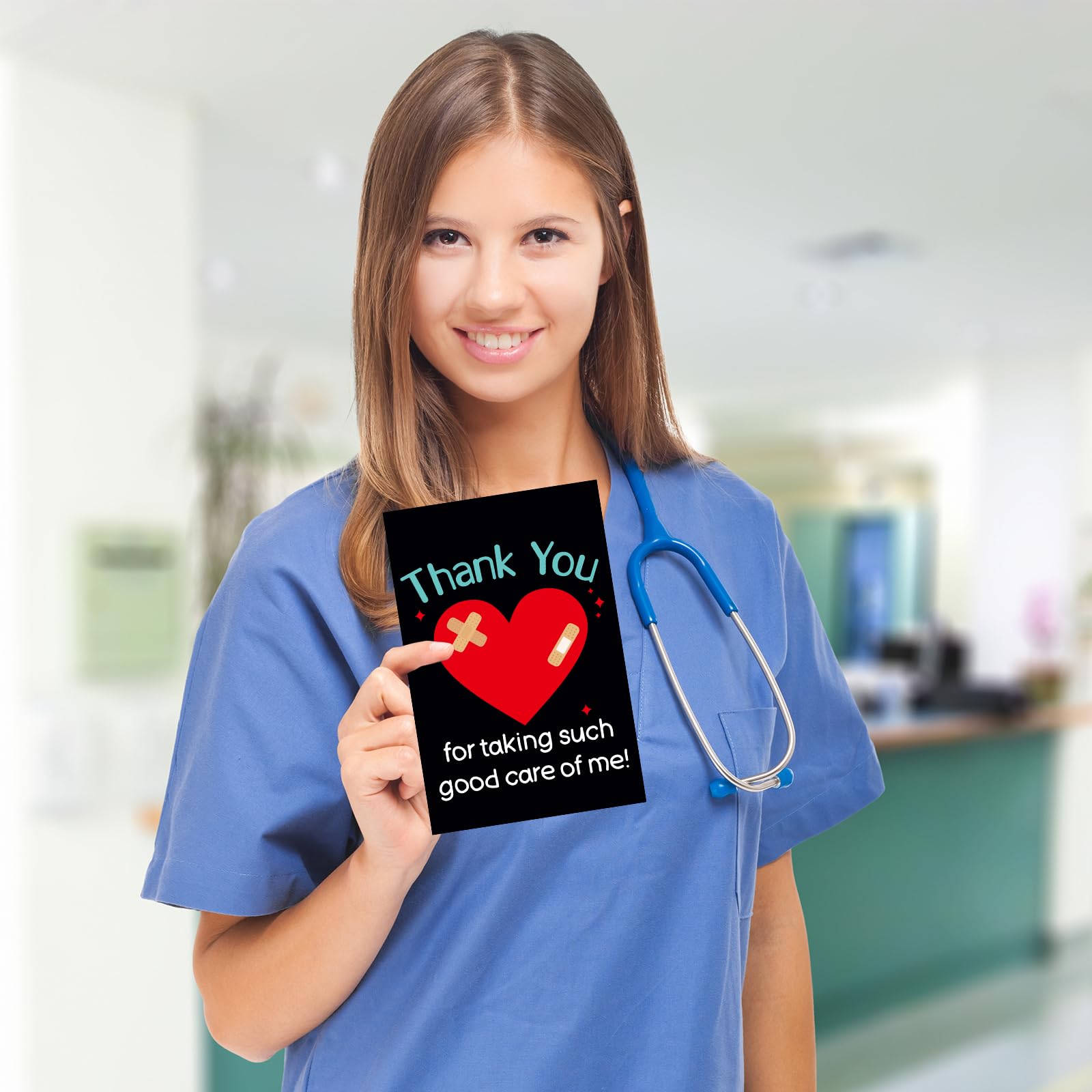 ceiba tree Nurses Thank You Cards 24Pcs Doctors Medical Healthcare Workers Appreciation Greeting Cards with Envelopes and Stickers Thank You Notescard for Nurse Graduation - Image 8